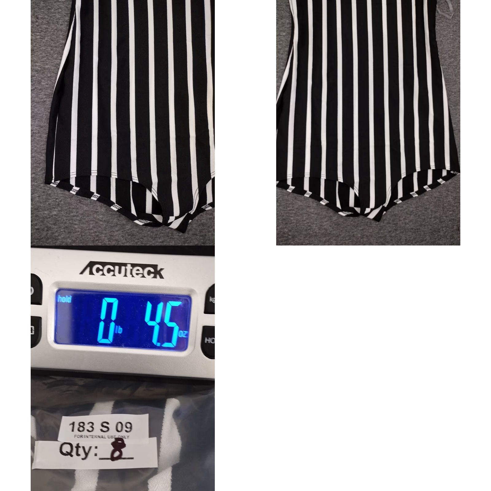 Vintage Codigo One Piece Swimsuit Women's Striped Black/White Size L Size ONE SIZE - 8 Thumbnail