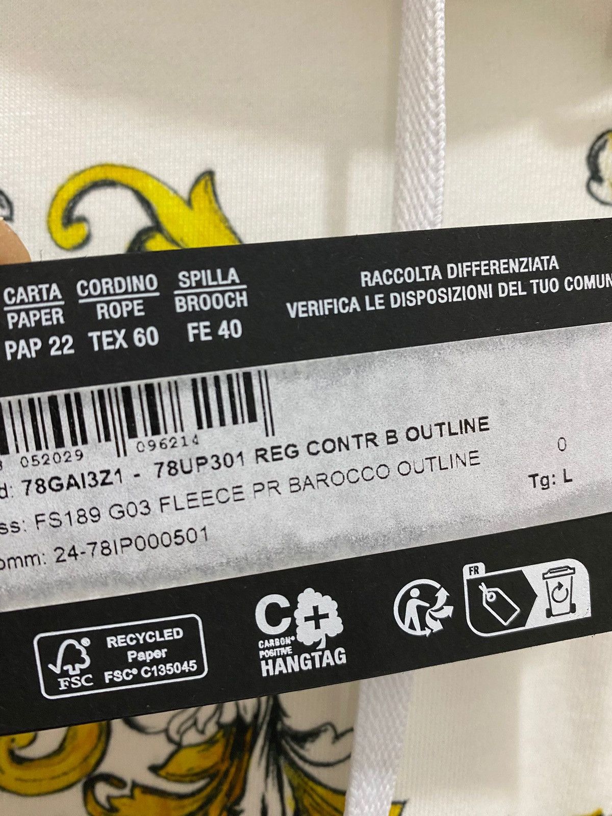 Versace Jeans Couture Versace Jeans Culture Sweatshirt Barocco Outline L, new Size US L / EU 52-54 / 3 - 10 Thumbnail