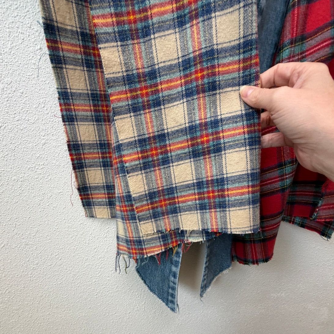 Greg Lauren NWOT Greg Lauren Denim Studio Patchwork Plaid Kimono Coat S Size S / US 4 / IT 40 - 11 Thumbnail