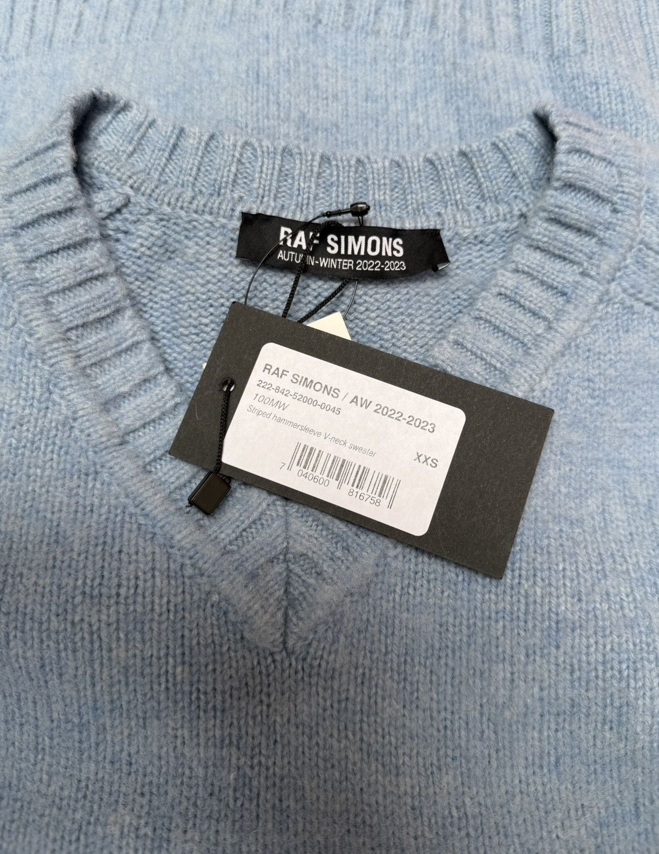 Raf Simons Raf Simons AW 22-23 striped hammersleeve jumper sweater Size XXS / US 00 / IT 34 - 5 Thumbnail