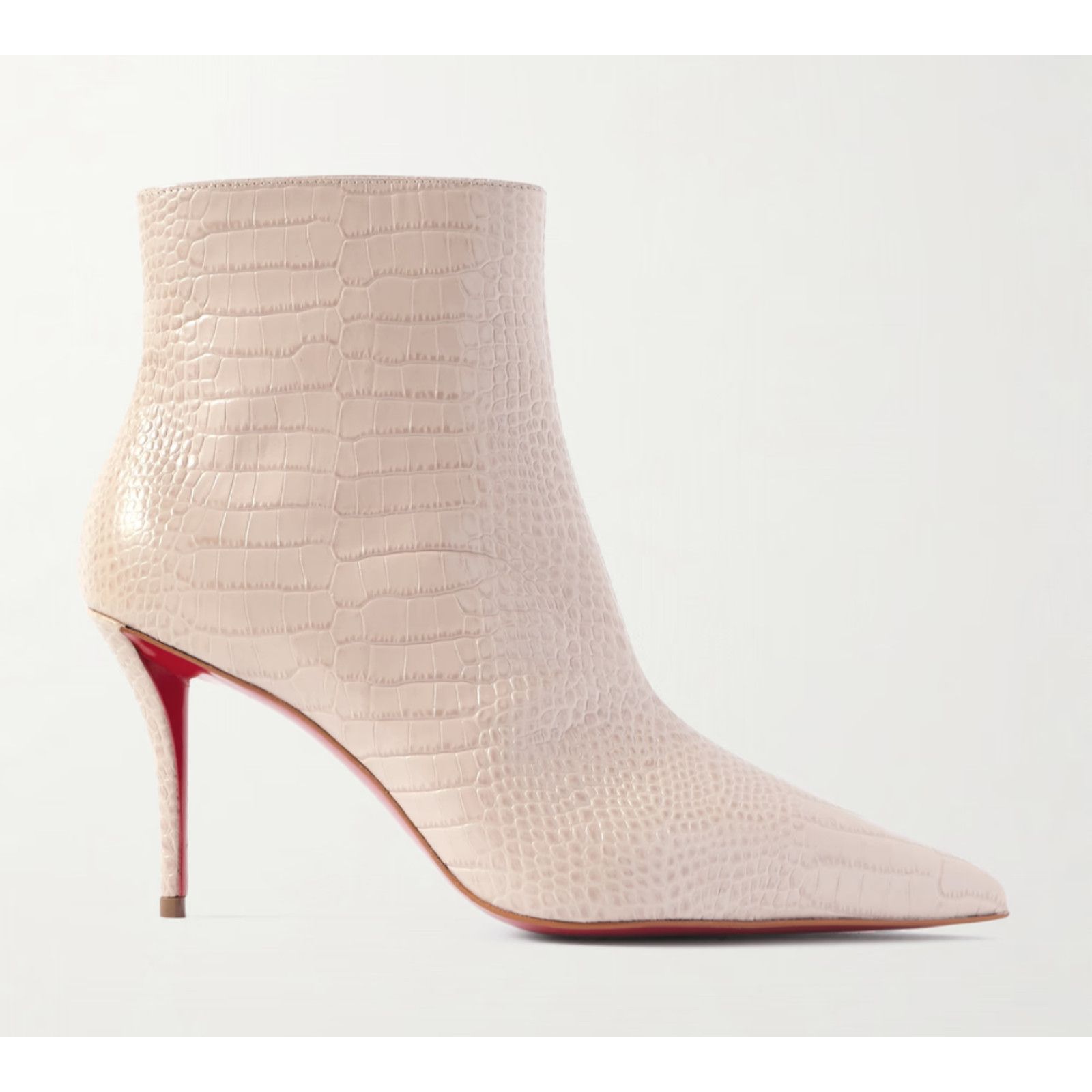 Christian Louboutin Christian Louboutin Miss Z Booty 80 Pearl Beige Croc 41.5 Size US 11.5 / IT 41.5 - 5 Thumbnail