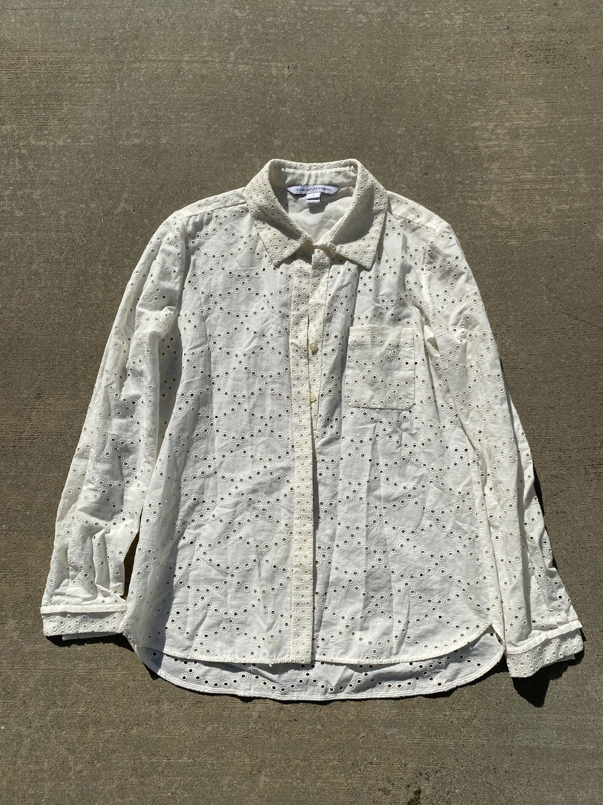 Diane von Furstenberg Diane Von Furstenberg Lace Button Up Size S / US 4 / IT 40 - 1 Thumbnail