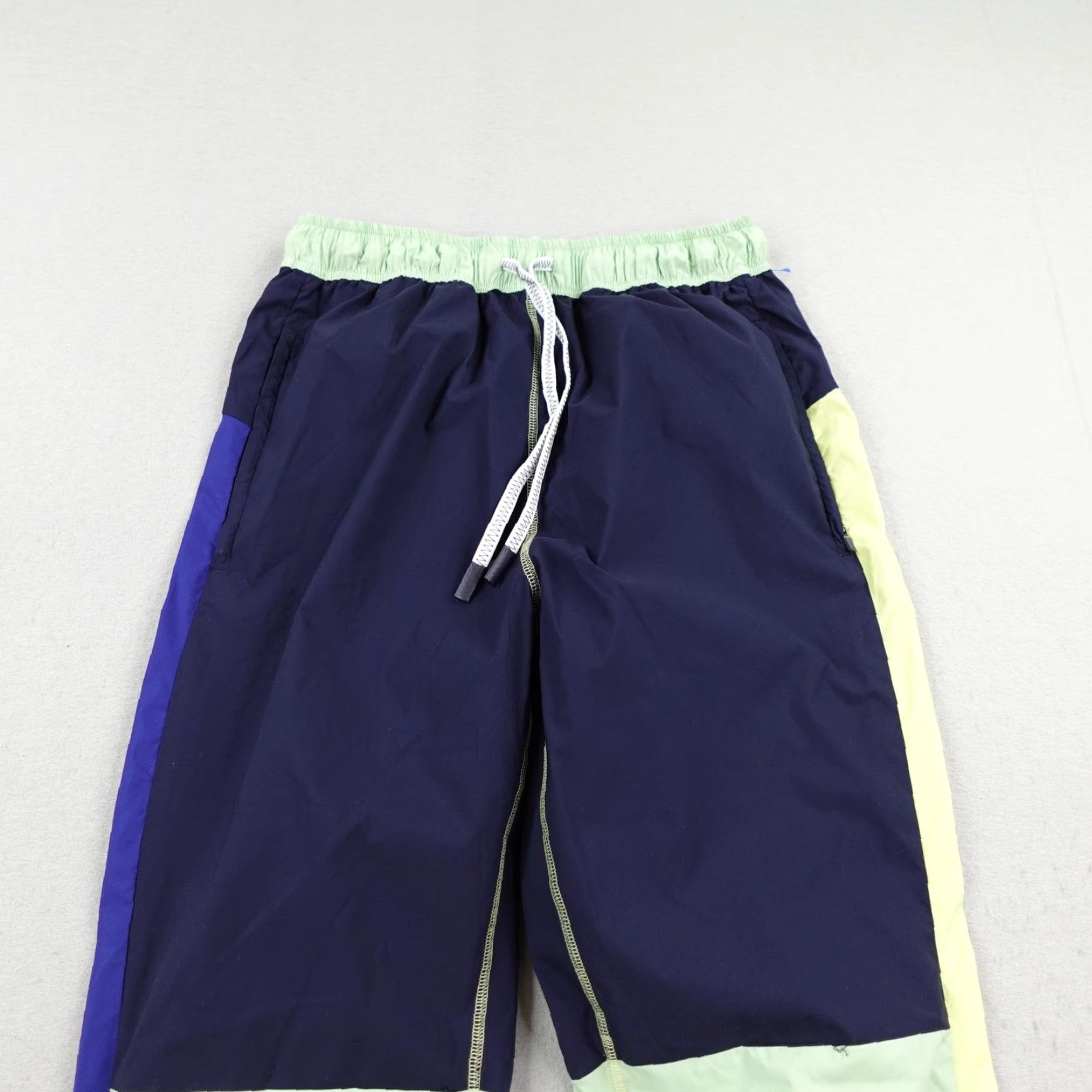 Lacoste Lacoste Pants Womens Small 38 Blue Green Colorblock Windbreaker Track Joggers Size 28" / US 6 / IT 42 - 2 Thumbnail