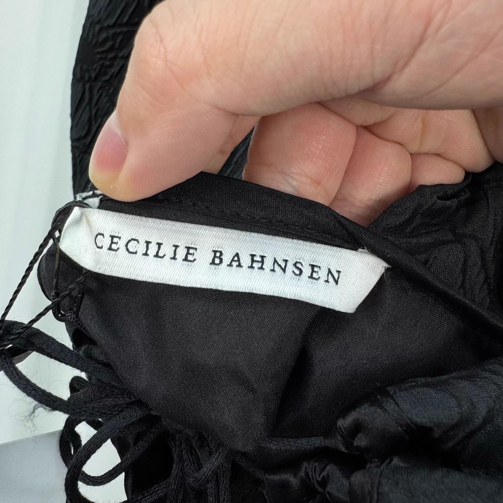 Cecilie Bahnsen Cecilie Bahnsen Jacquard Puff Sleeve Open Back UK8 Dress Size S / US 4 / IT 40 - 6 Thumbnail