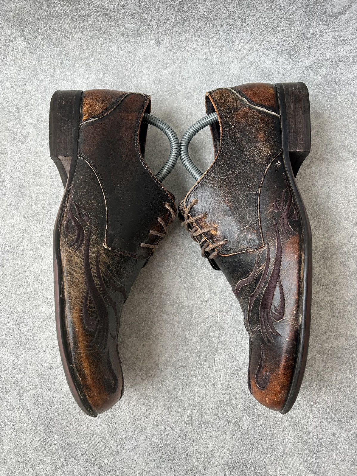 10 Corso Como Corso Como Y2K Western Flame Leather Derby Loafers Size US 8.5 / EU 41-42 - 5 Thumbnail