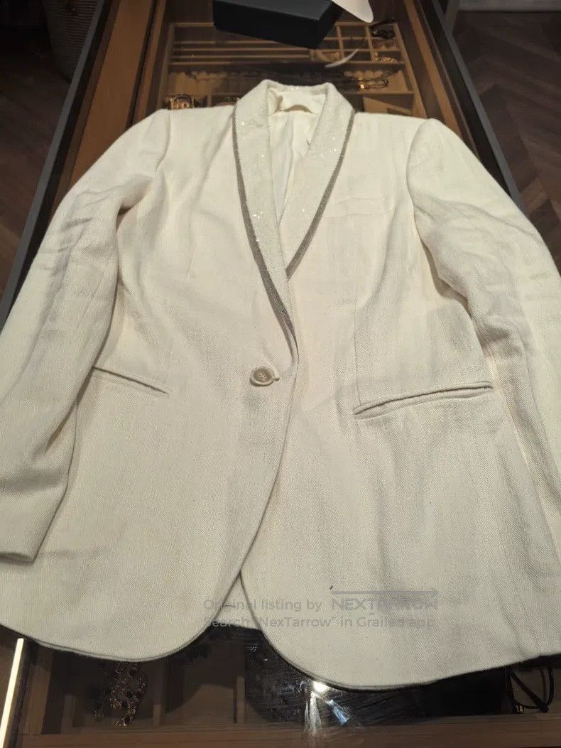 Brunello Cucinelli Brunello Cucinelli Blazer with mulberry silk lining Size XS / US 0-2 / IT 36-38 - 2 Thumbnail