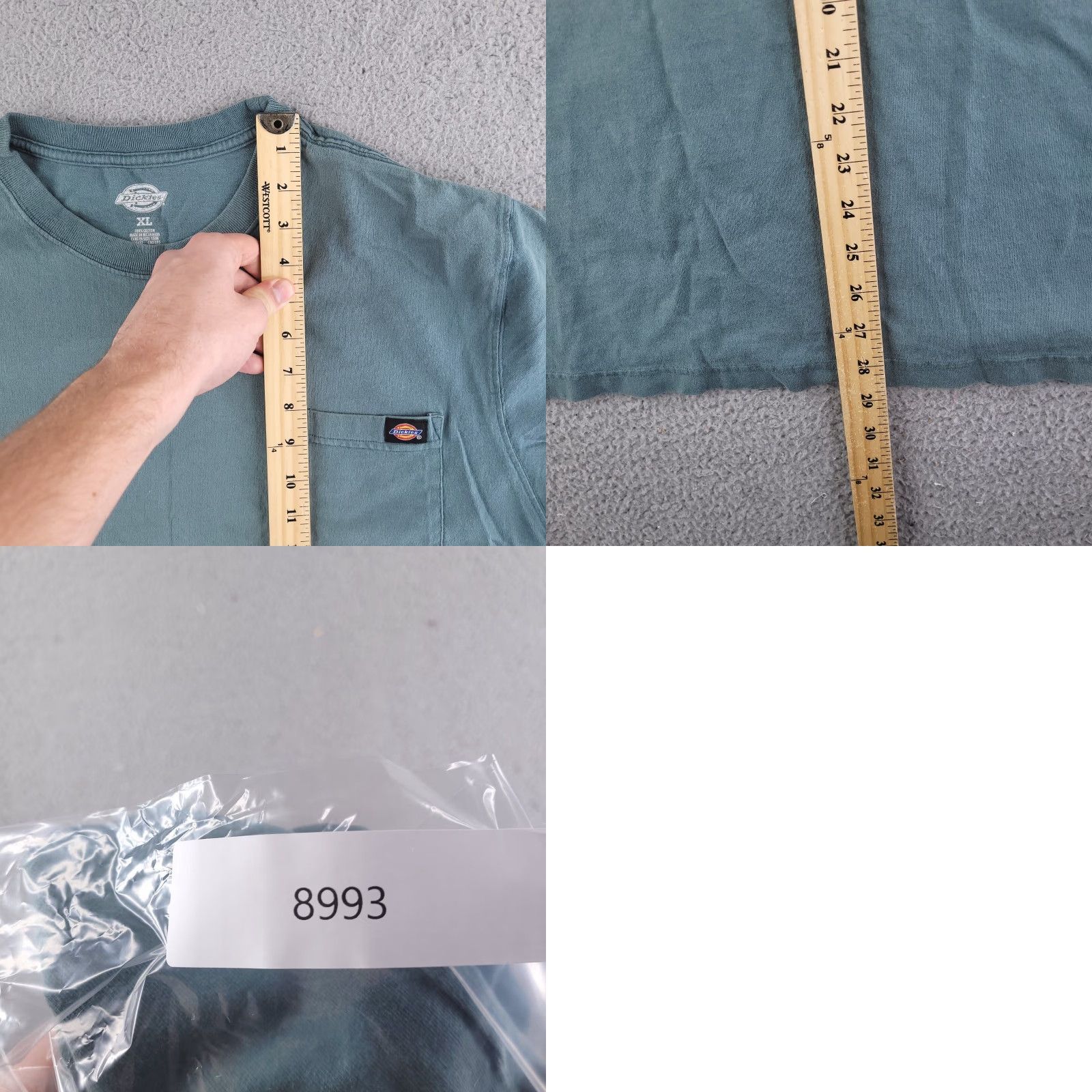 Dickies Dickies Shirt Mens XL Blue Pocket Short Sleeve Work Distressed Casual Size US XL / EU 56 / 4 - 8 Thumbnail