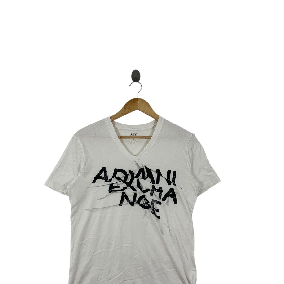 Armani Exchange ARMANI EXCHANGE GIORGIO Distress Logo Design Tee Shirt Top Size S / US 4 / IT 40 - 2 Thumbnail