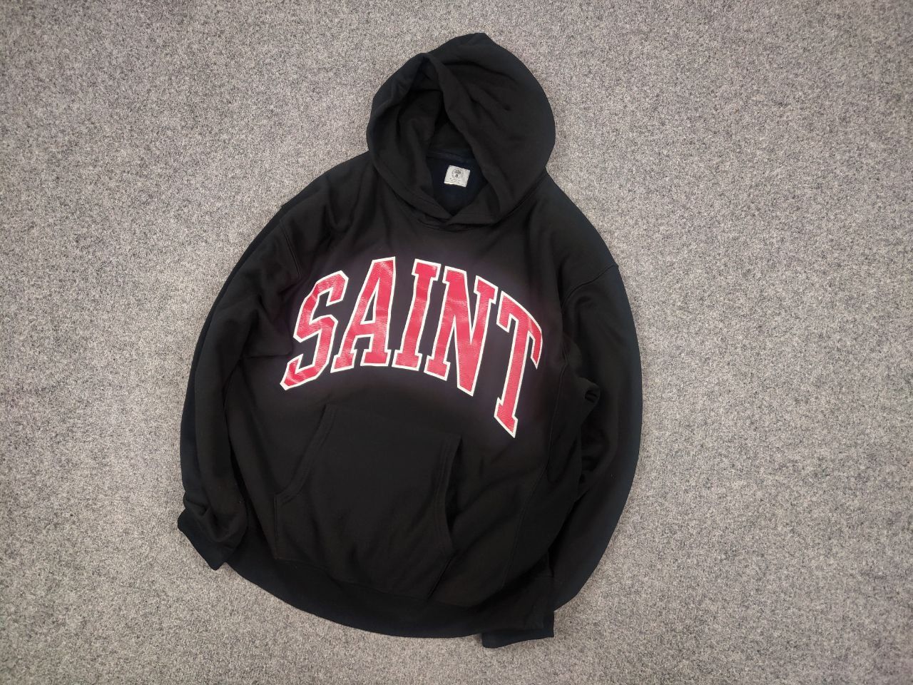 Saint Michael Saint Michael Japan Made Arch Logo Black Oversized Hoodie Size US M / EU 48-50 / 2 - 3 Thumbnail