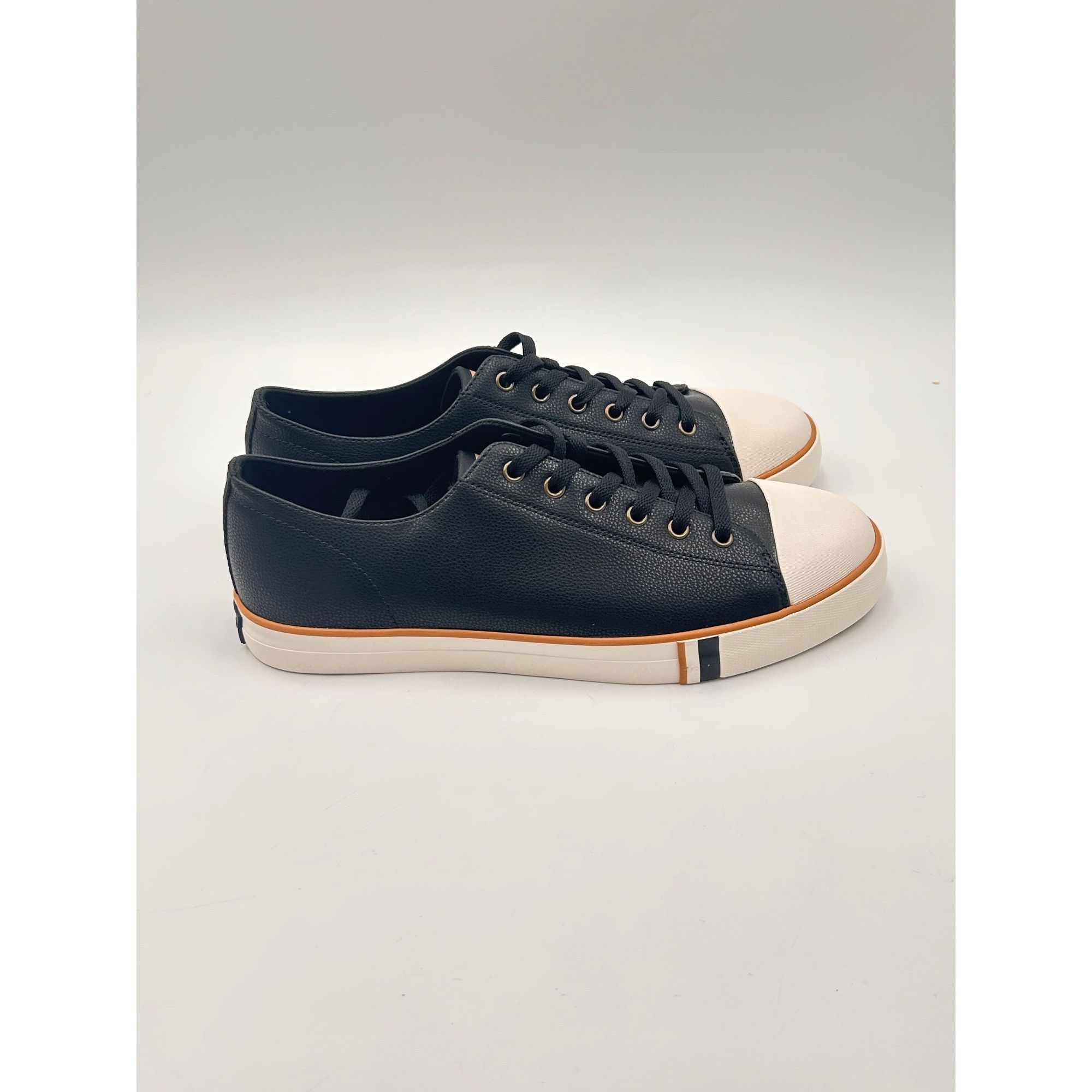 Ben Sherman Ben Sherman Black Leather Low Top Sneakers Men Lace Up Casua Size US 10.5 / EU 43-44 - 6 Thumbnail