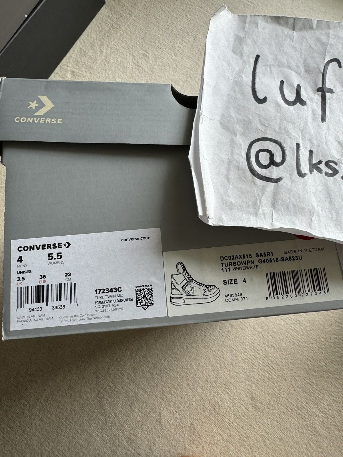 Converse × Rick Owens Drkshdw NEW | TURBOWPN DRKSHDW X CONVERSE WOMENS WHITE/MILK Size US 6 / IT 36 - 12 Thumbnail