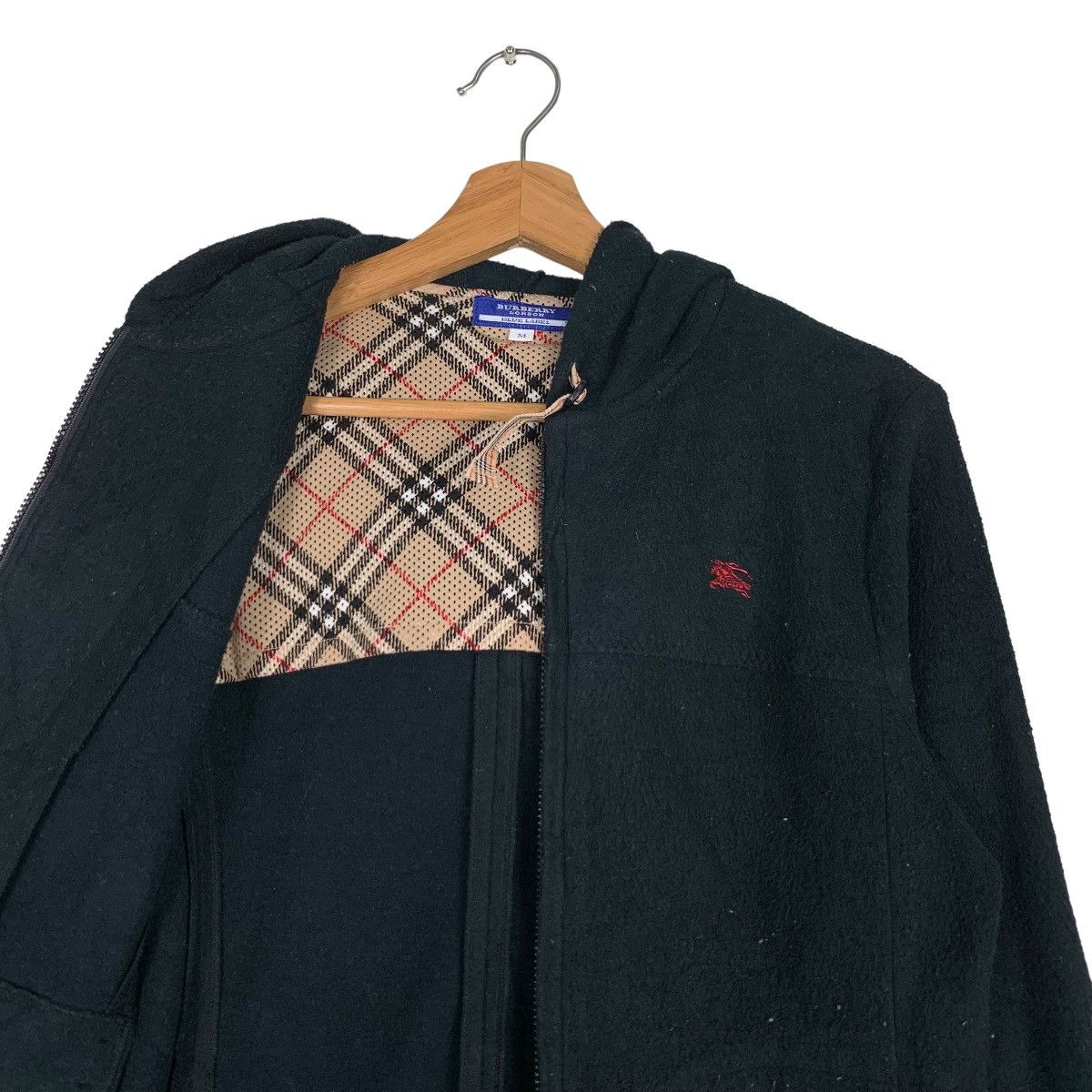 Burberry BURBERRY Nova Check Fleece Zipper Hoodies #0038-C3 Size M / US 6-8 / IT 42-44 - 2 Thumbnail