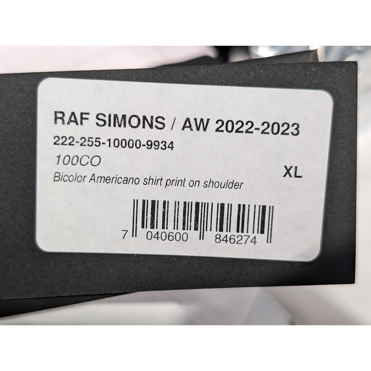 Raf Simons o1rshd1 Bicolor Americano Shirt Print On Shoulder Black/Pink Size US XL / EU 56 / 4 - 17 Thumbnail