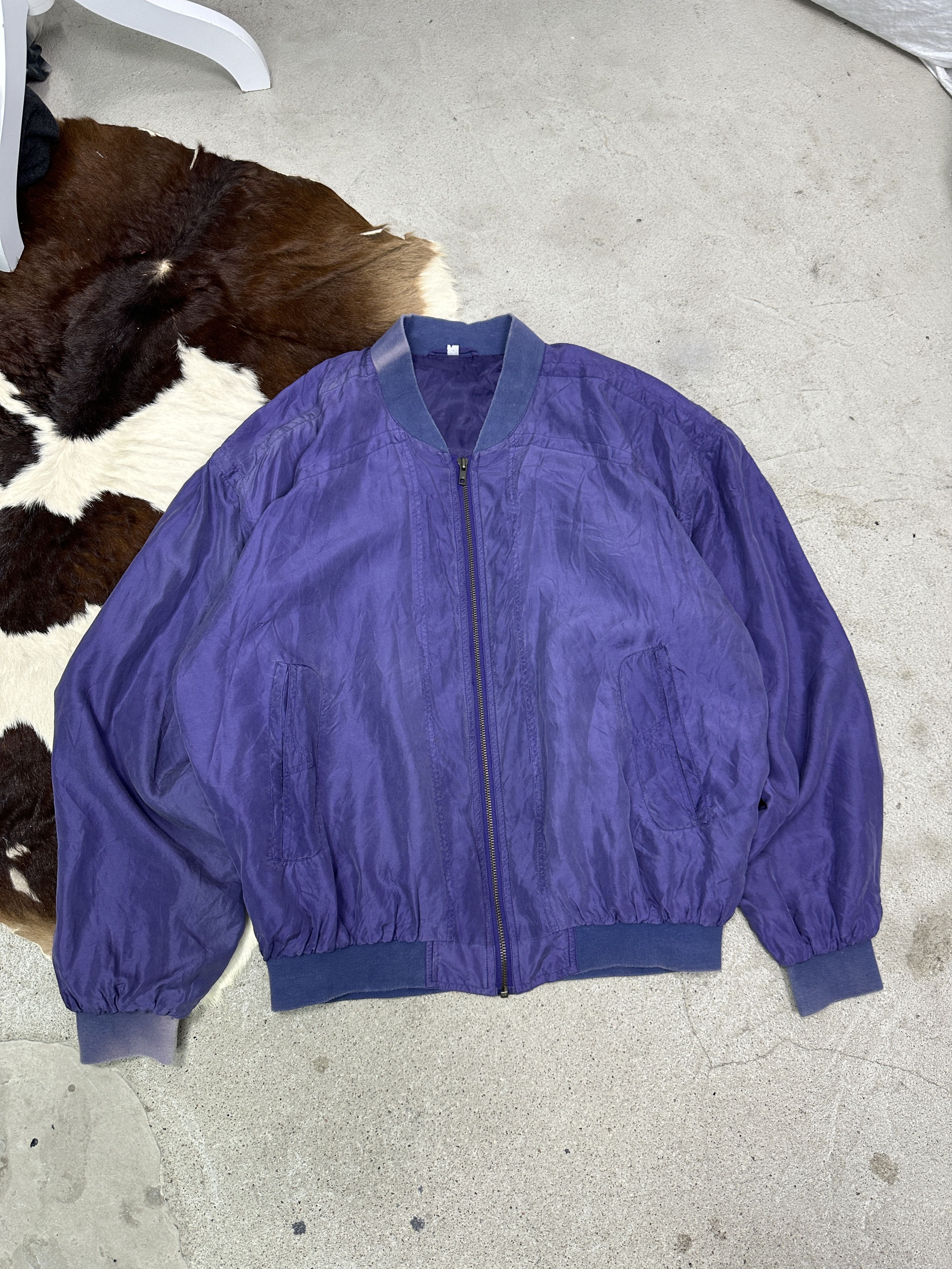 Vintage Vintage Preppy Casual Streetwear Bomber Jacket 100% Silk Size M / US 6-8 / IT 42-44 - 2 Thumbnail