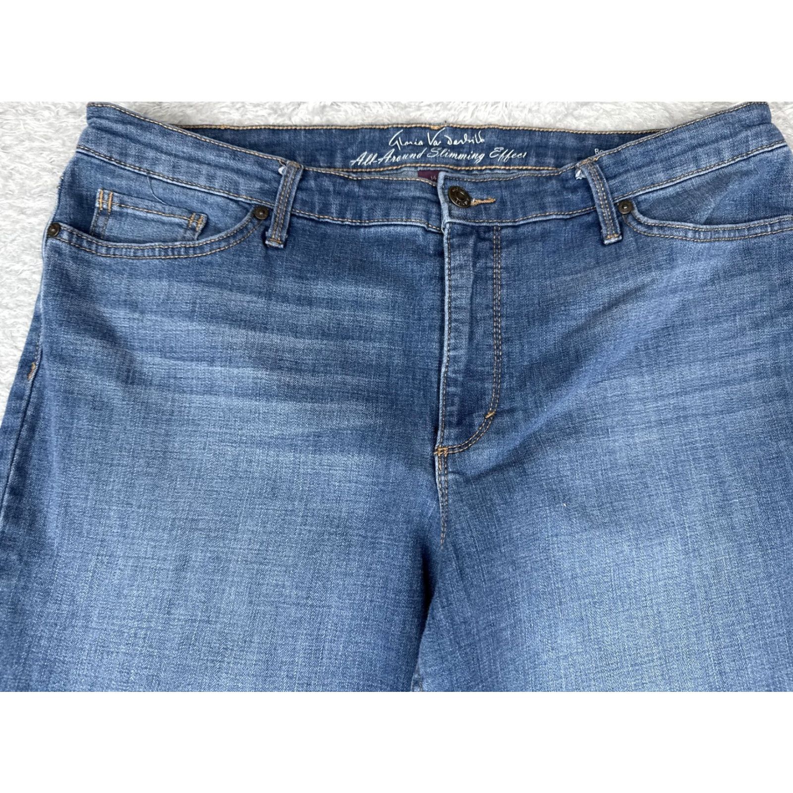 Gloria Vanderbilt Gloria Vanderbilt Jeans Womens 14 Short Bootcut Blue All Around Slimming Effect Size 36" / US 14 / IT 50 - 4 Thumbnail