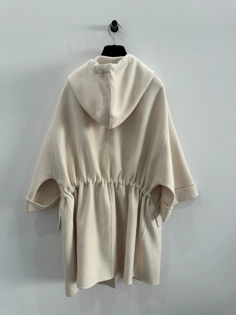 Max Mara Max Mara Off-white sheepwool hooded coat Size XS / US 0-2 / IT 36-38 - 3 Thumbnail