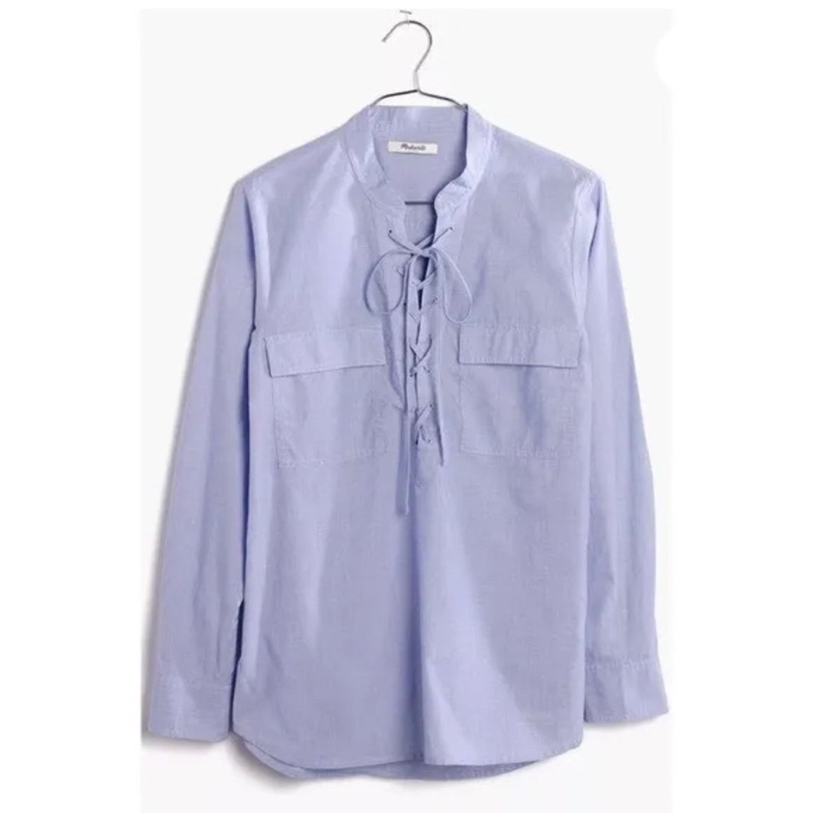 Madewell Madewell blue Terrace Lace-Up Shirt size Large Size L / US 10 / IT 46 - 2 Thumbnail