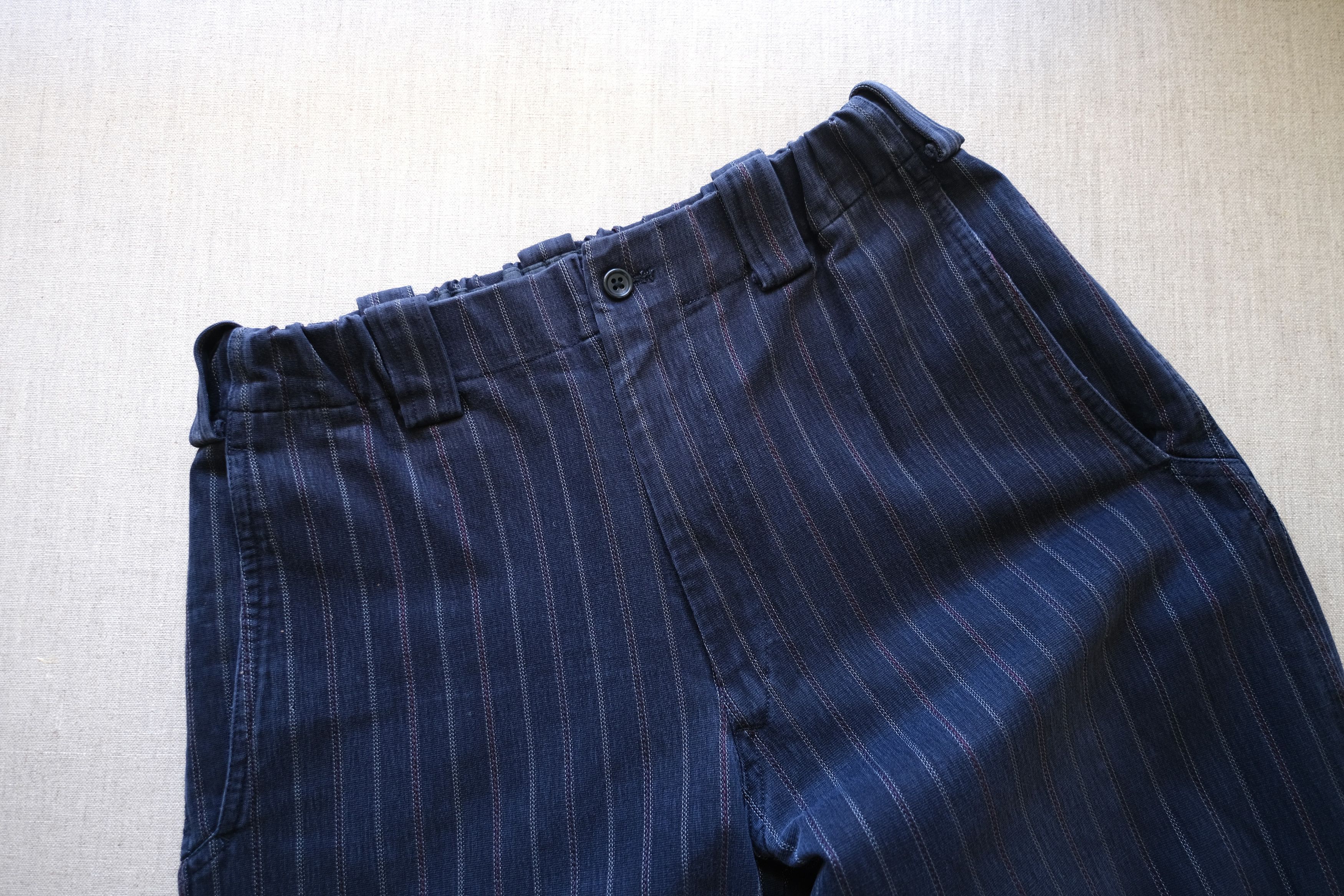 image of Yohji Yamamoto x YS For Men 2000S Dash Stripe Red Label Pants in Black/Red Dash Stripe (Size 32)