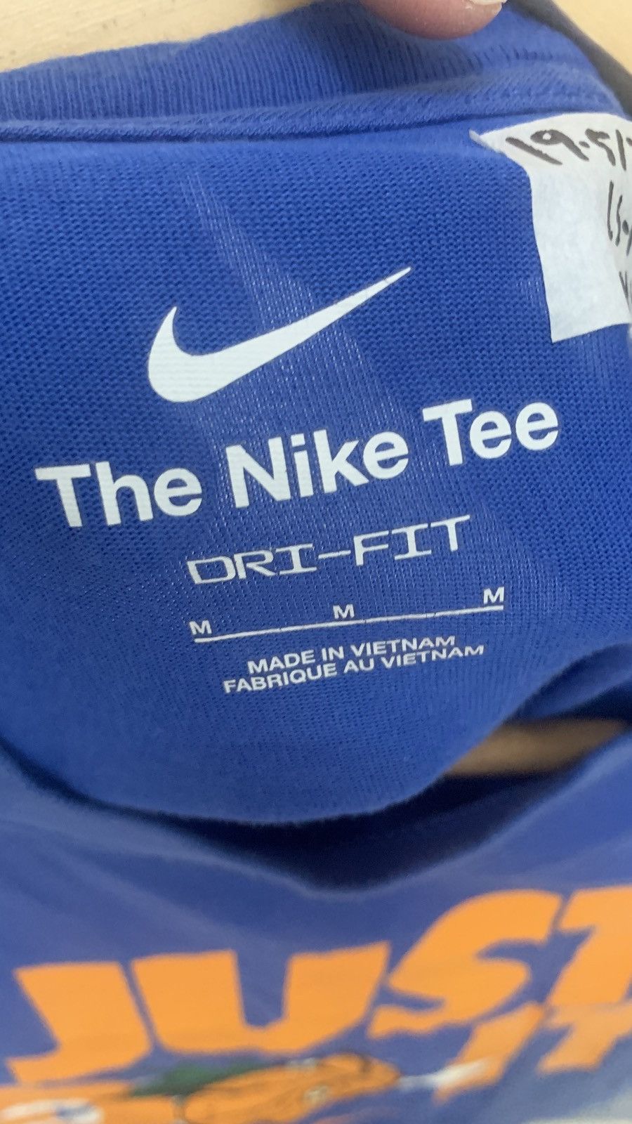 Nike Nike Just Do It Alphabet Print Round Neck Short Sleeve Blue Size US M / EU 48-50 / 2 - 2 Thumbnail
