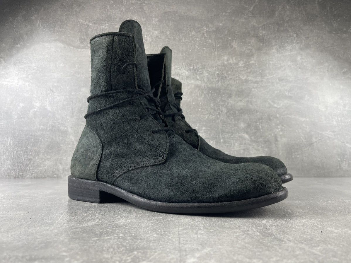 10sei0otto 10Sei0Otto Avant-Garde Dark Green Suede Lace Up Ankle Boots Size US 9 / EU 42 - 2 Thumbnail