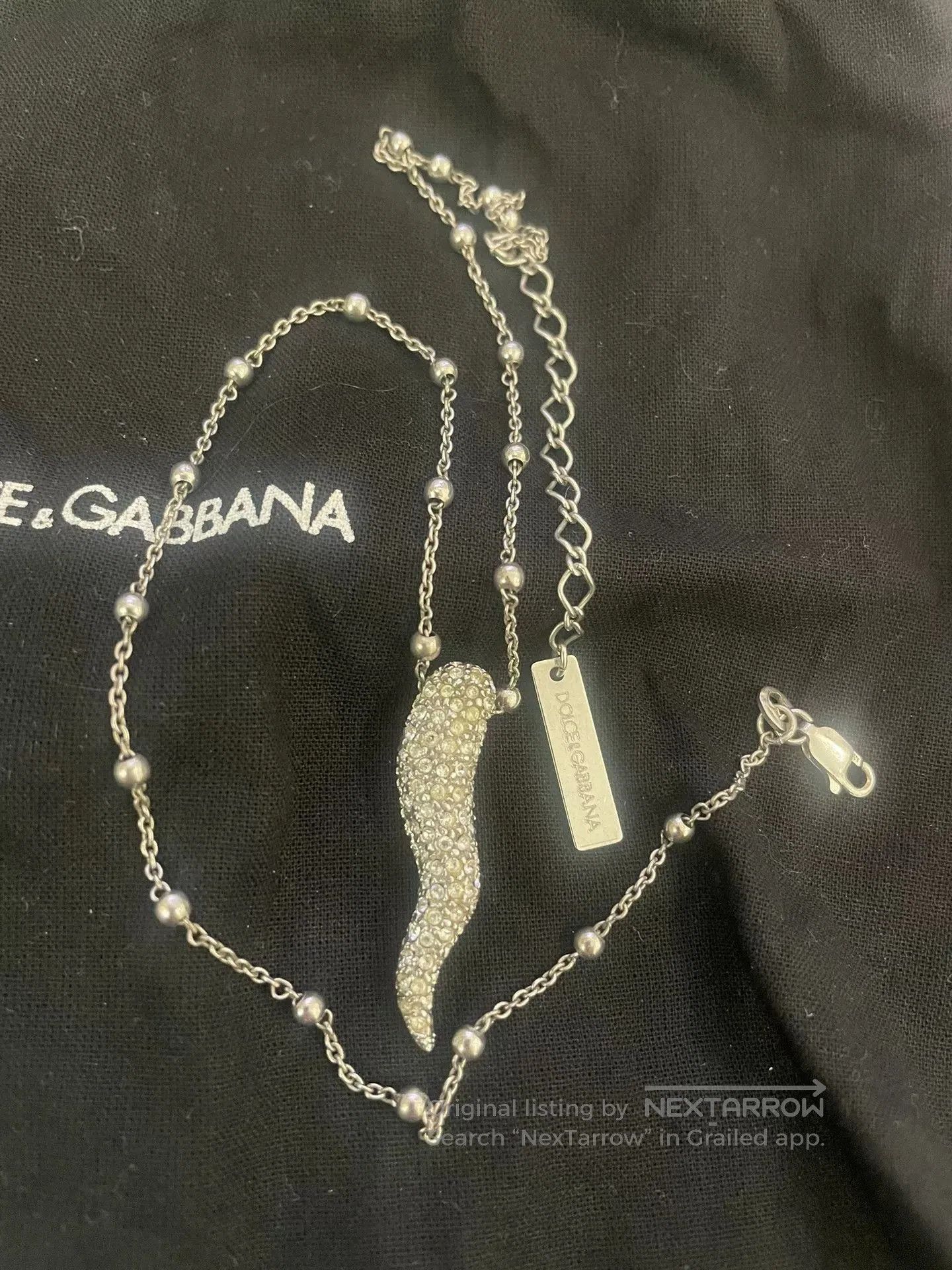 Dolce & Gabbana Dolce&Gabbana 925 Silver Cubic Zirconia Necklace. Size ONE SIZE - 1 Thumbnail