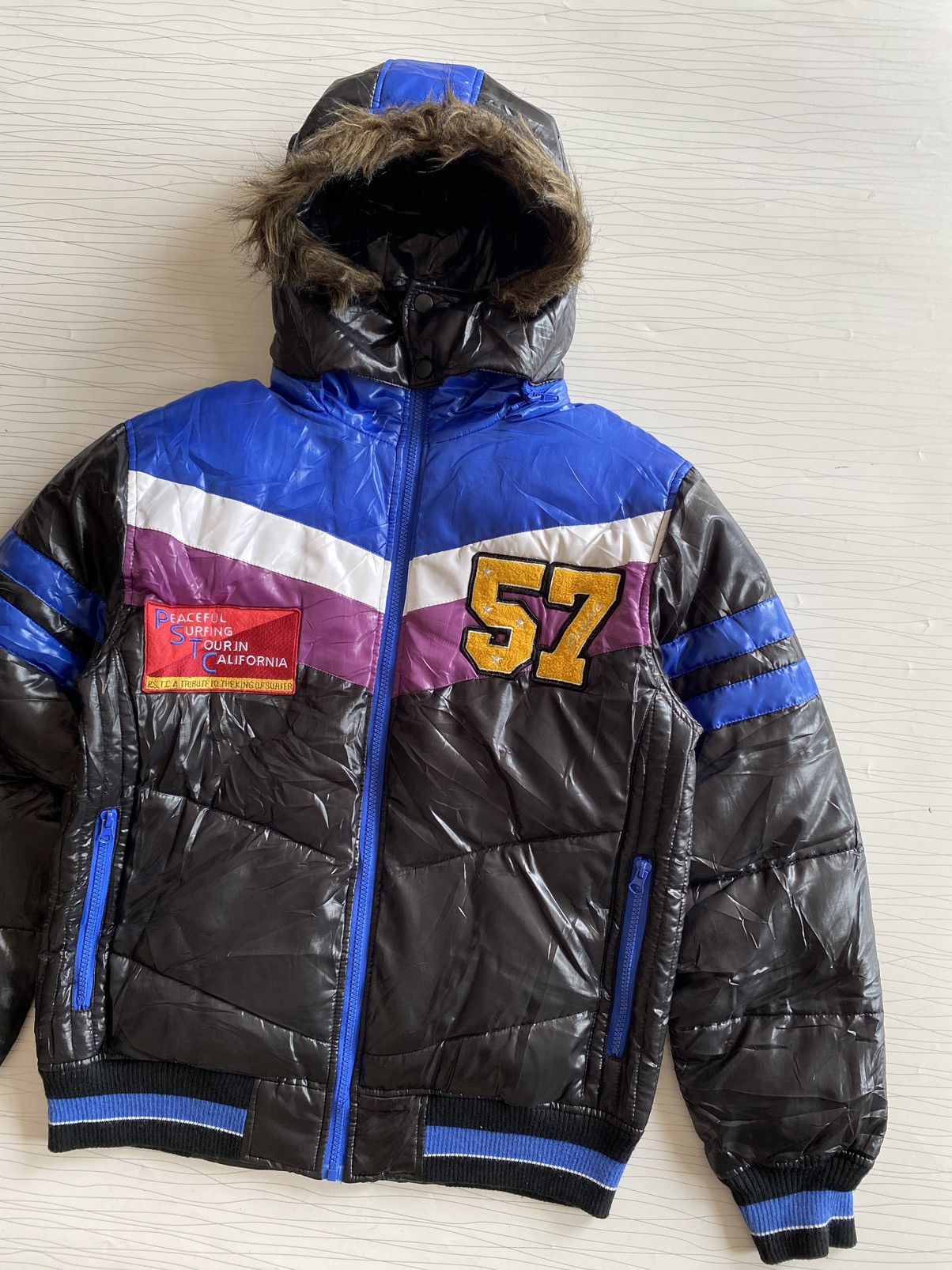 If Six Was Nine × Japanese Brand × Le Grande Bleu (L.G.B.) NYLAUS FAUX FUR HOODIE PUFFER JACKET Size US L / EU 52-54 / 3 - 2 Thumbnail