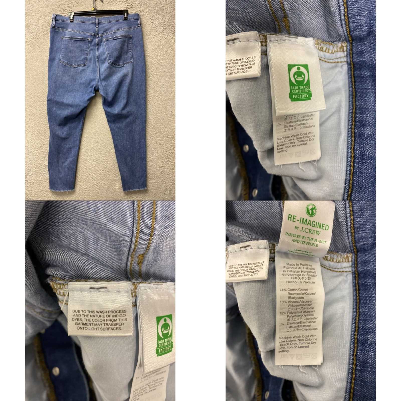 J.Crew J. CREW Jeans Women’s 35 40x26 Blue High Rise Skinny Denim /0304 Regular Inseam 26 Pockets Button Zip Size 27" / US 4 / IT 40 - 8 Thumbnail