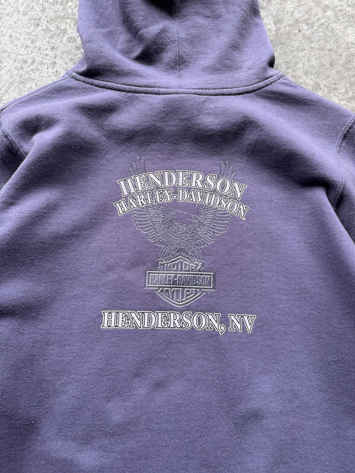 Harley Davidson × Japanese Brand Vintage Y2K Harley Davidson purple pullover baggy hoodie Size US XL / EU 56 / 4 - 4 Thumbnail