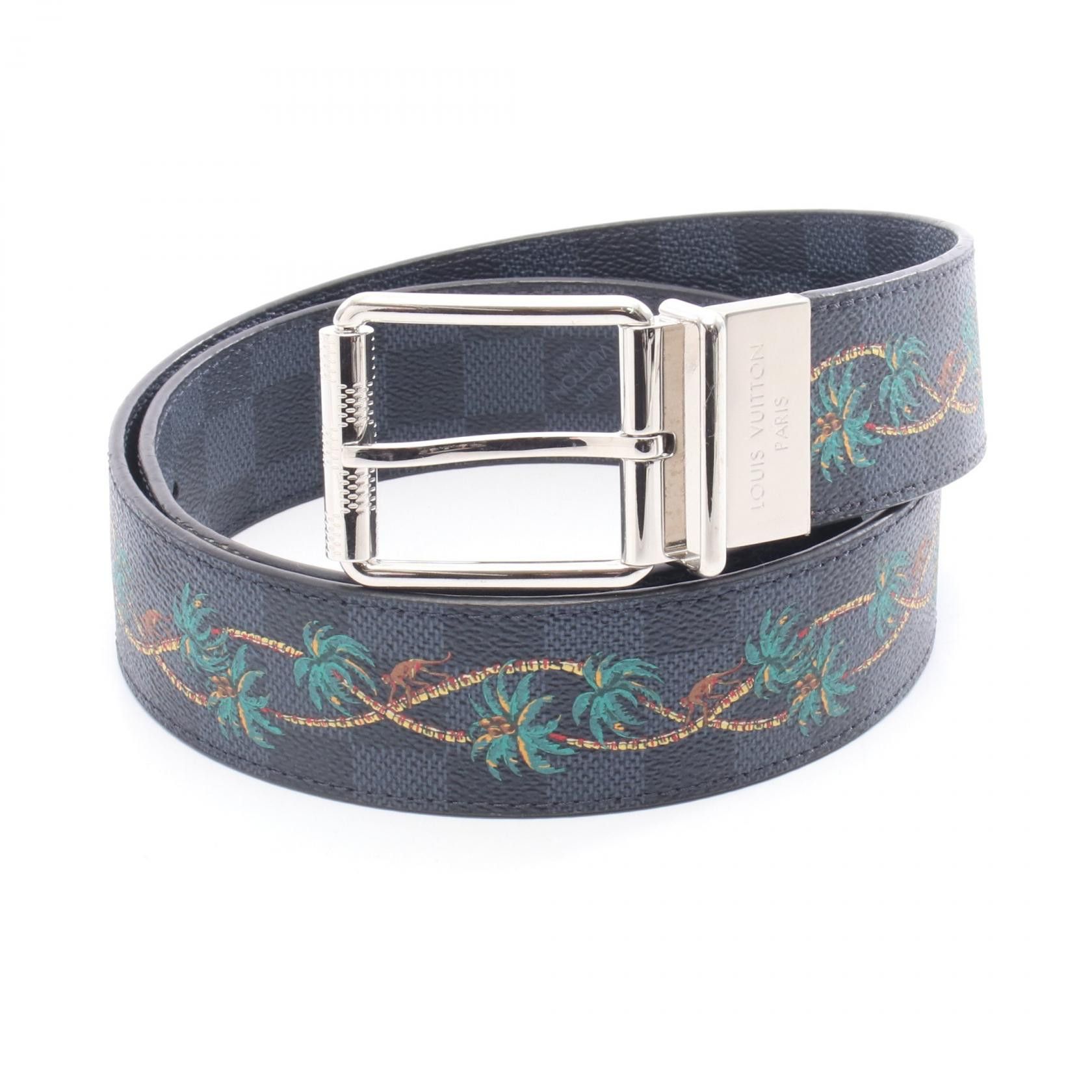Louis Vuitton Louis Vuitton Louis Vuitton Sangle Ceinture Damier Print Leather Belt Textile Belt M0020U DUTY FREE for USA Size ONE SIZE - 1 Thumbnail