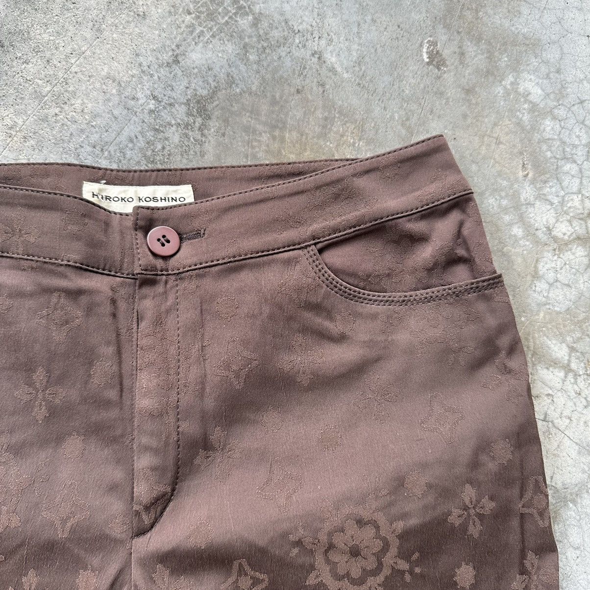 Hiroko Koshino Homme × Japanese Brand VINTAGE HIROKO KOSHINO HOMME STRETCHABLE MONOGRAM PANTS Size 28" / US 6 / IT 42 - 4 Thumbnail