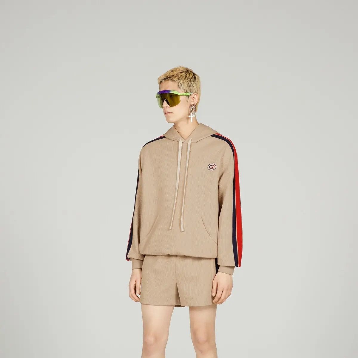 Gucci o1mt1gz0525 Jersey Hooded Sweatshirt in Multicolor Size US XS / EU 42 / 0 - 3 Thumbnail