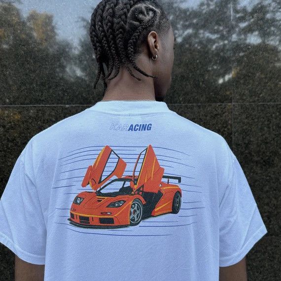Kar L'ART PAPAYA ORANGE F1 LM WHITE T-SHIRT Size US XL / EU 56 / 4 - 6 Thumbnail