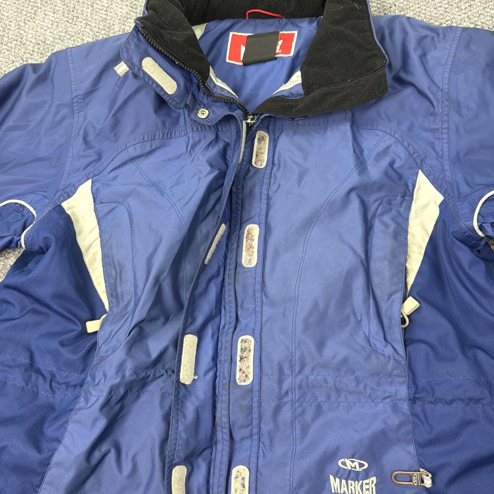 Barker Marker Ski Jacket Womens 12 Blue Hooded Insulated Snow Winter Coat Ski Vtg Size XL / US 12-14 / IT 48-50 - 3 Thumbnail