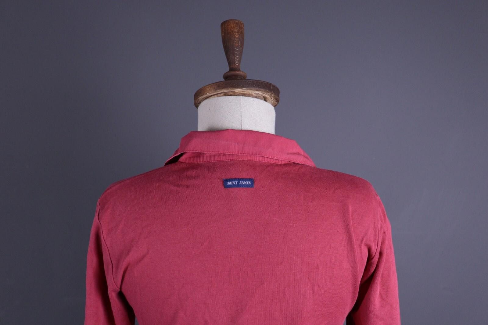 Saint James Saint James Red Long Sleeve Pullover Pockets Overshirt Shirt Size S / US 4 / IT 40 - 10 Thumbnail
