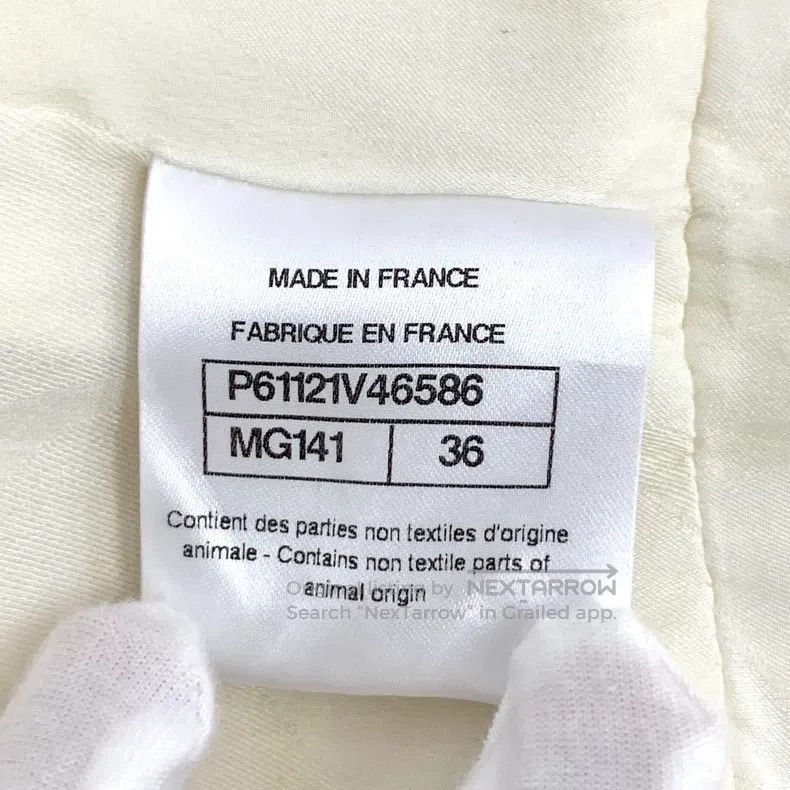 Chanel Chanel Beach Series White Cotton Woven Tweed Stitching Lap Size 25" / US 0 / IT 36 - 7 Thumbnail