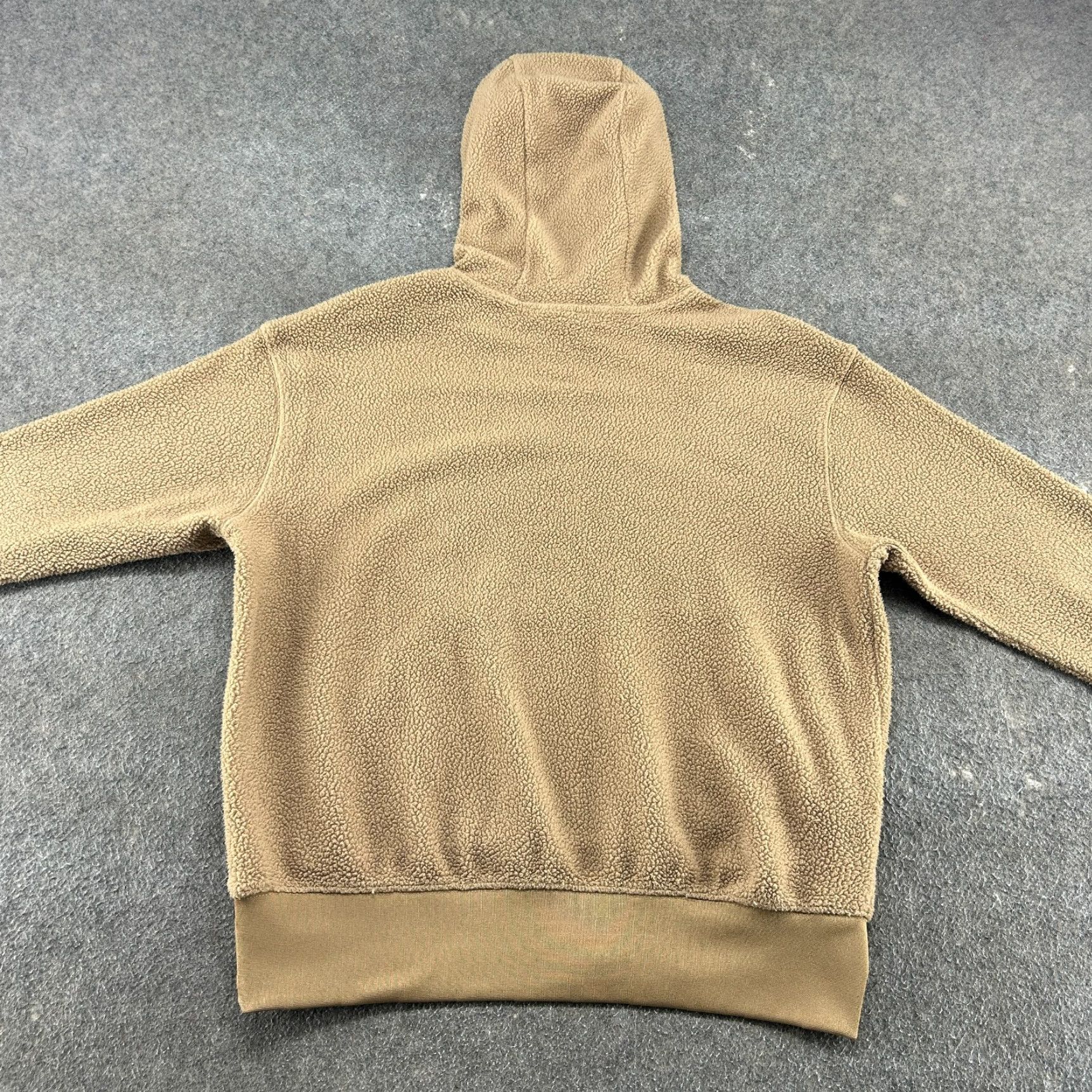 Nike Nike Hoodie Women S Small Brown Tan Pullover Sherpa Fleece Center Swoosh Polyester Cotton Lining Size S / US 4 / IT 40 - 6 Thumbnail
