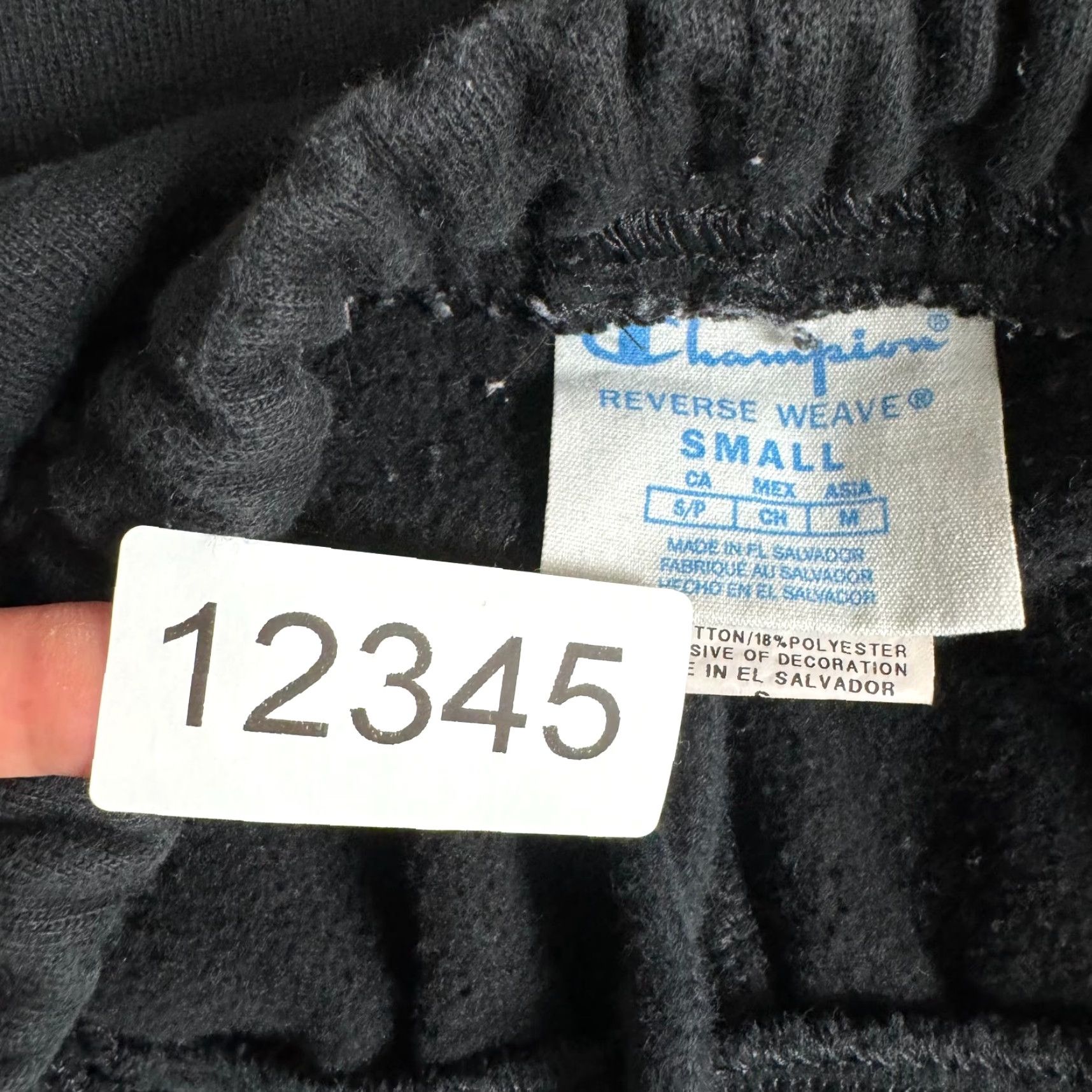 Champion VINTAGE Champion Reverse Weave Sweatpants Small Womens Black Straight Leg Drawstring Size 28" / US 6 / IT 42 - 8 Thumbnail
