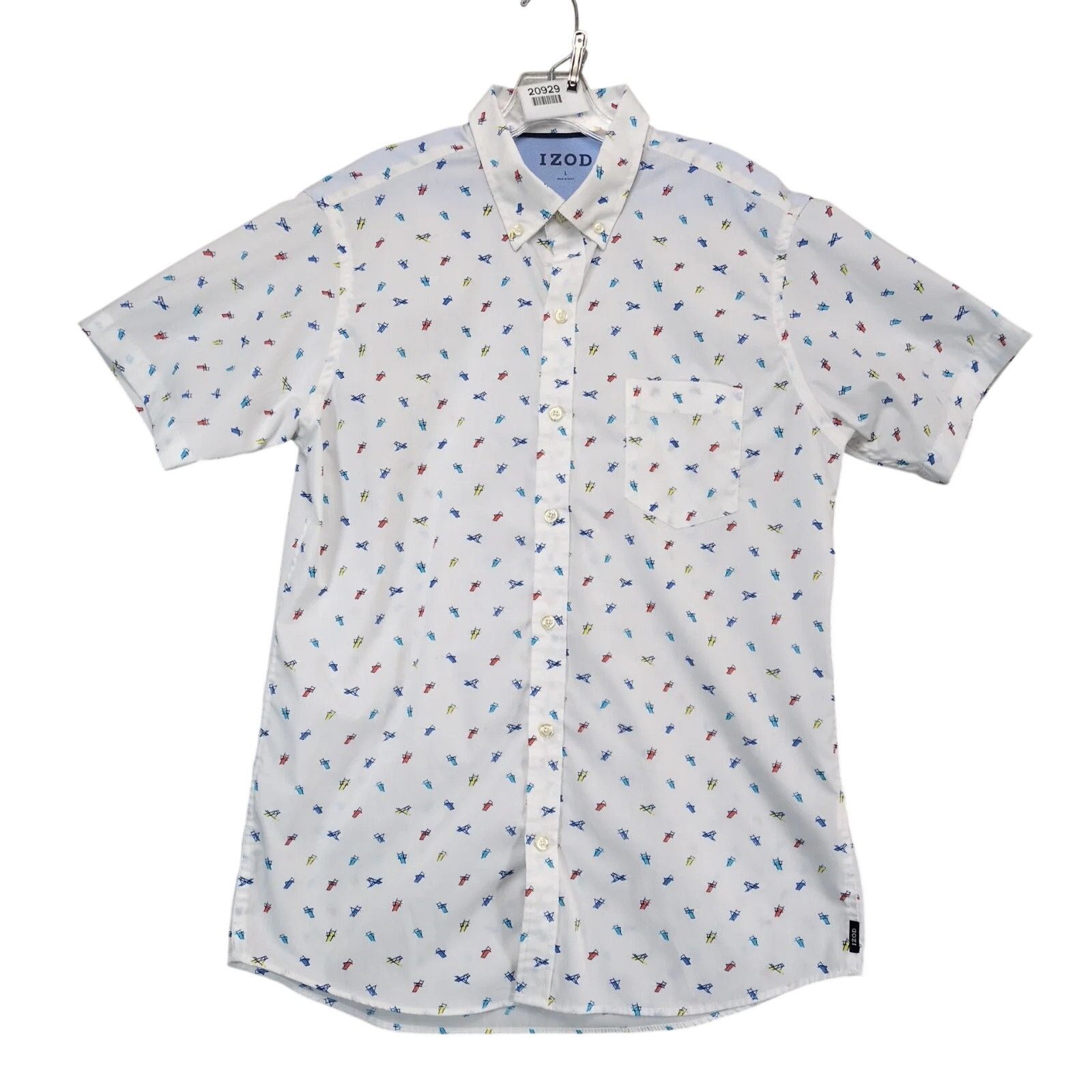 Izod Izod Retro Beach Chair Print Button Down Shirt Men's L Size US L / EU 52-54 / 3 - 1 Thumbnail