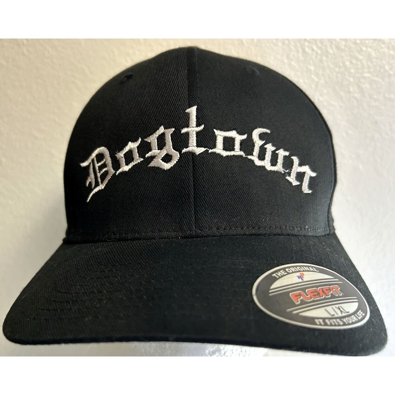 Vintage VINTAGE Flexfit Dogtown Hat Black L/XL Mens Skateboarding Surfing Script Size ONE SIZE - 2 Thumbnail