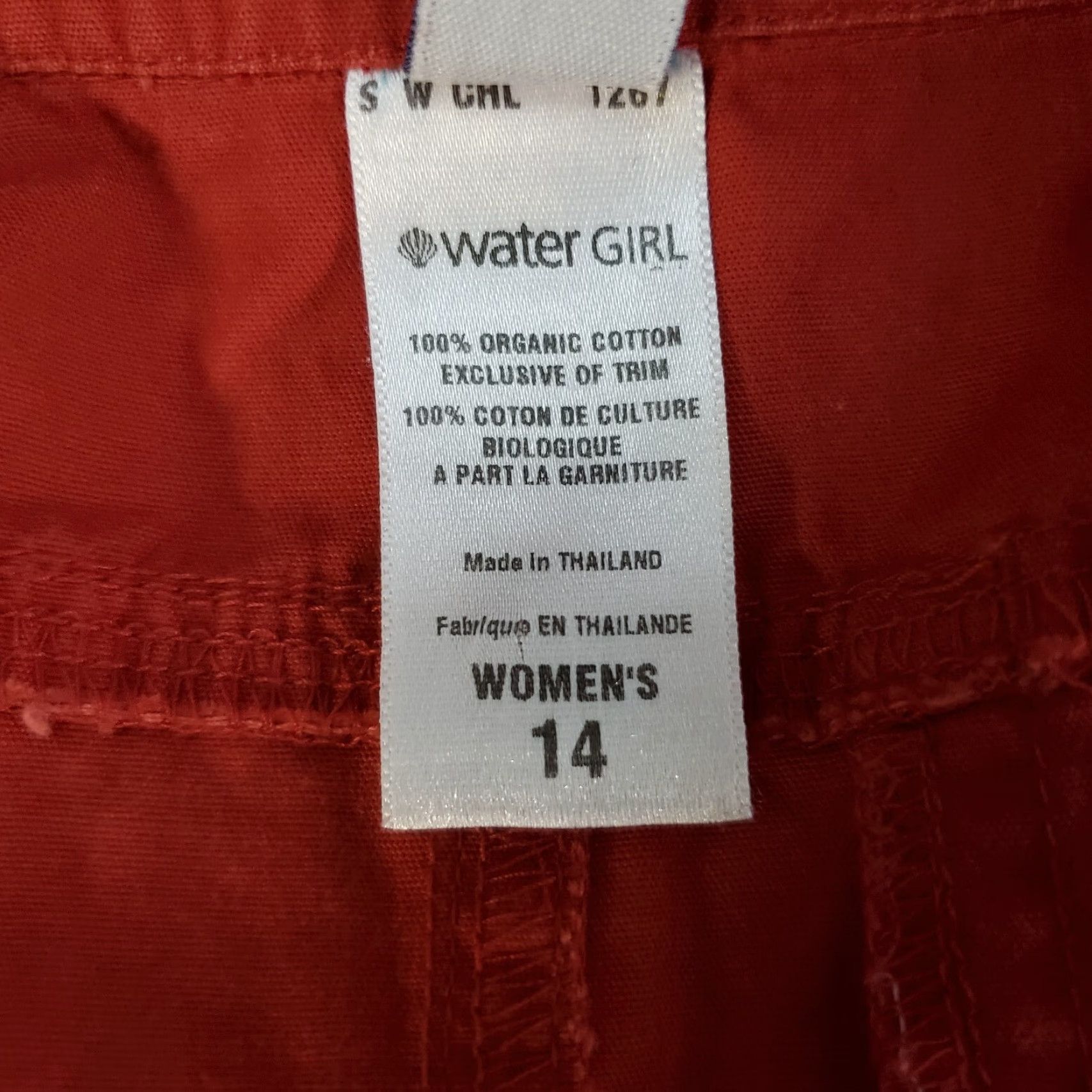 Patagonia VINTAGE Patagonia Water Girl Womens Skirt Sz 14 Solid Red Organic Cotton Size 36" / US 14 / IT 50 - 4 Thumbnail