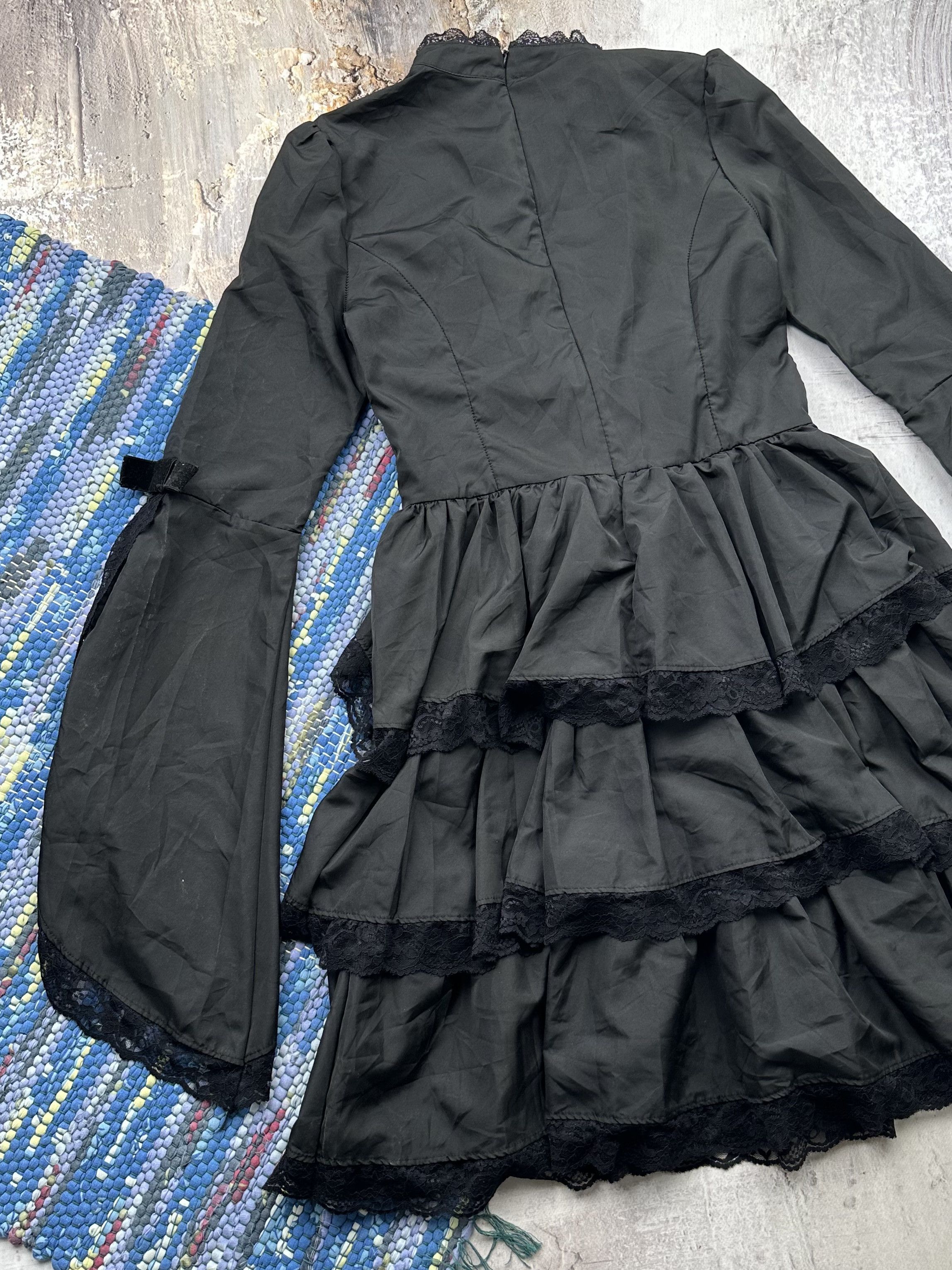 Vintage Vintage Goth Dress With Long Sleeve A84(542) Size M / US 6-8 / IT 42-44 - 5 Thumbnail