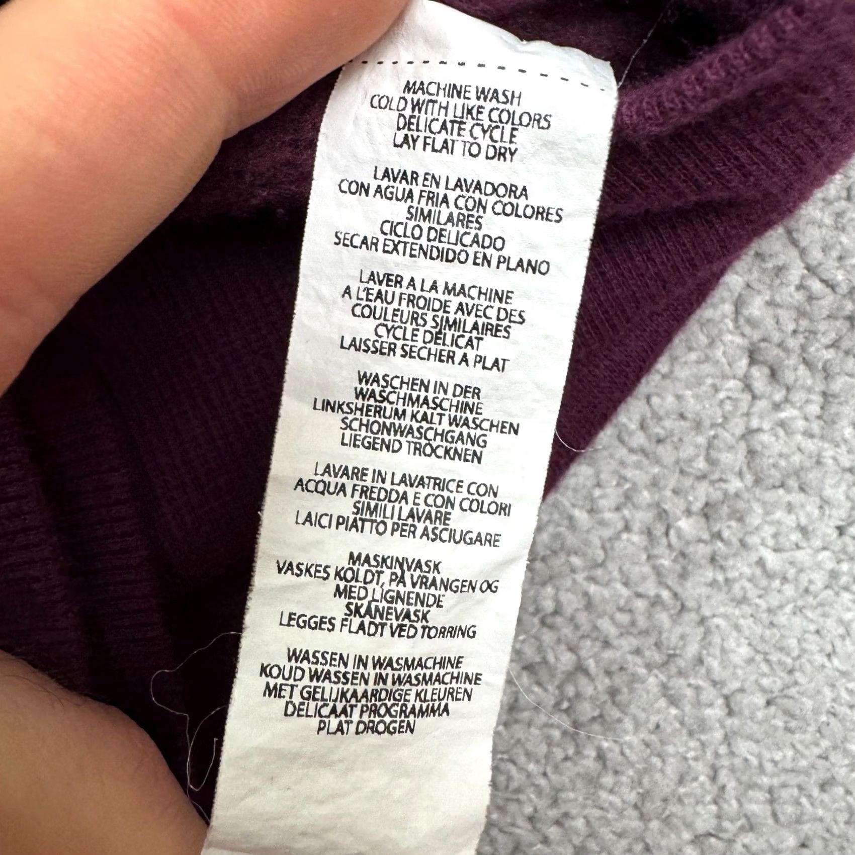 Fabletics Fabletics Full Zip Hoodie Sweatshirt Women XL Burgundy Fleece Raglan Pockets Size XL / US 12-14 / IT 48-50 - 7 Thumbnail