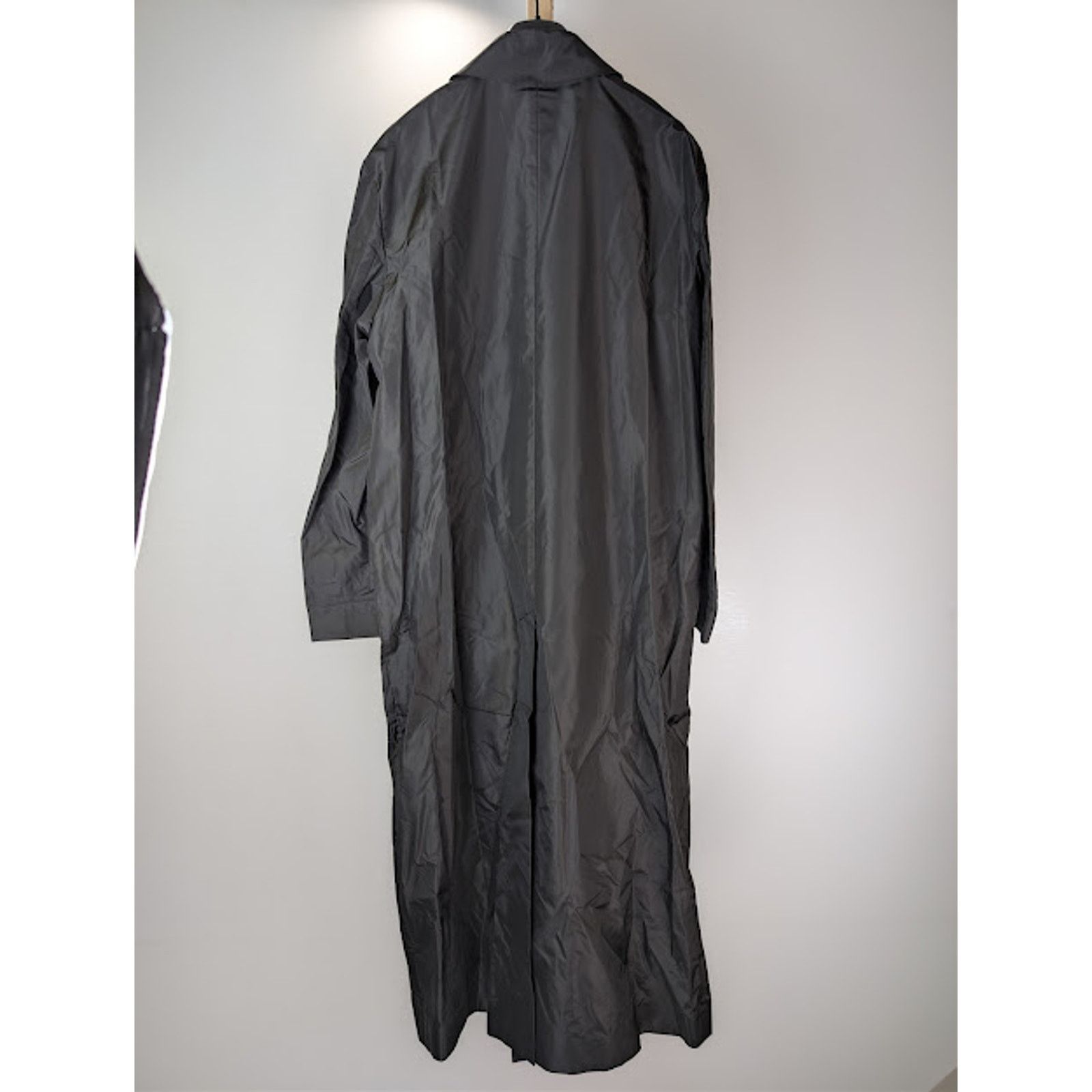 Saint Laurent Paris o1rshd1 Double-Breasted 6-Button Taffeta Coat in Black Size US L / EU 52-54 / 3 - 10 Thumbnail