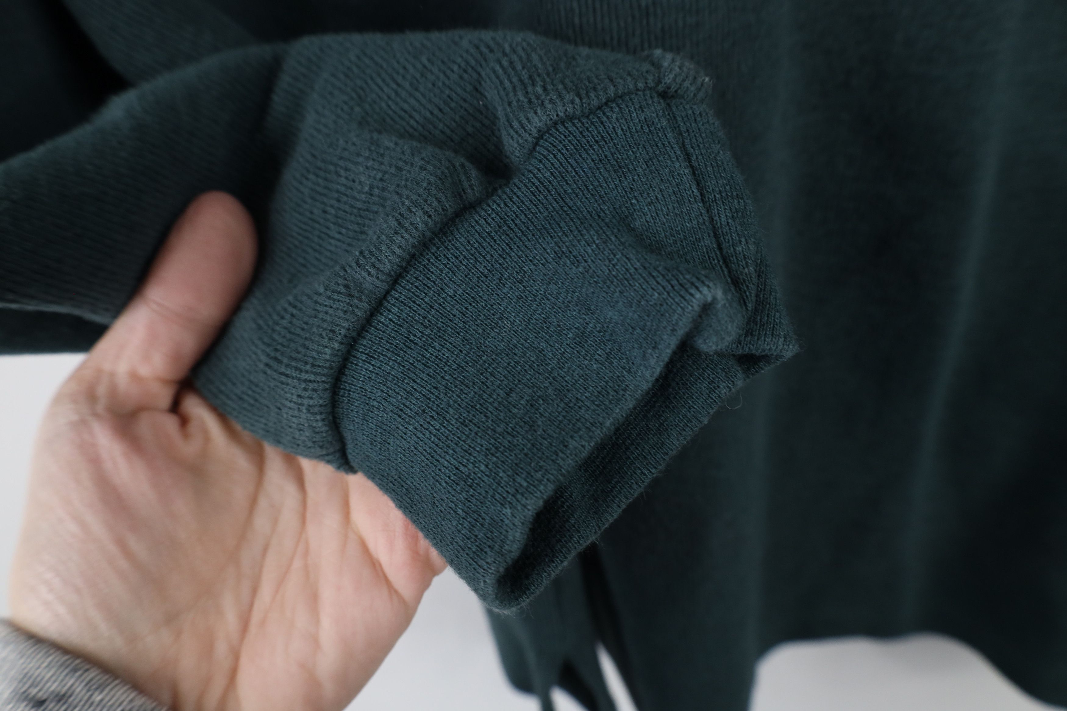 Vintage Vintage 90s Streetwear Ribbed Knit Long Sleeve Polo Green Size US M / EU 48-50 / 2 - 7 Thumbnail