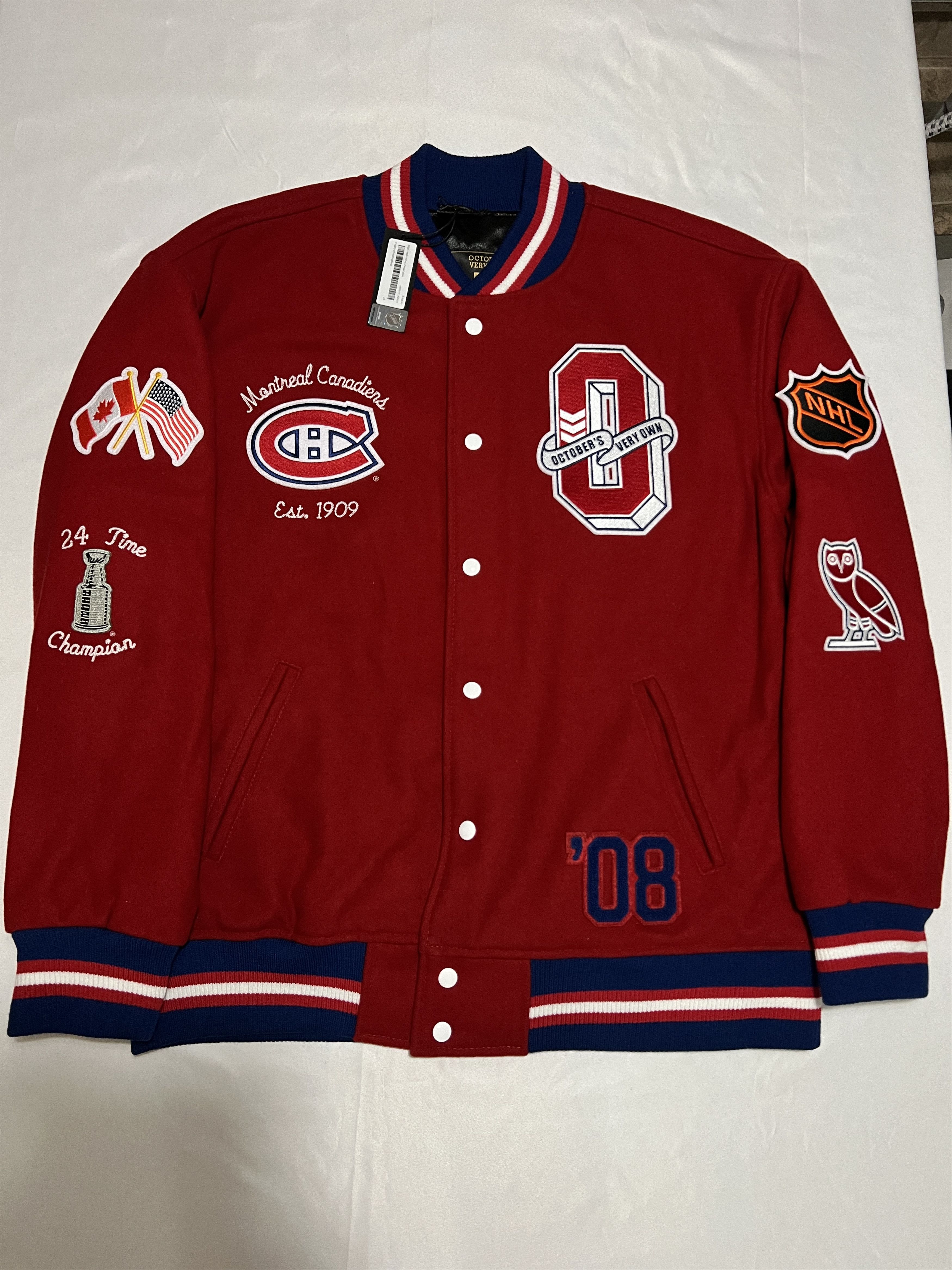 OVO x NHL x Montreal Canadiens Varsity Jacket