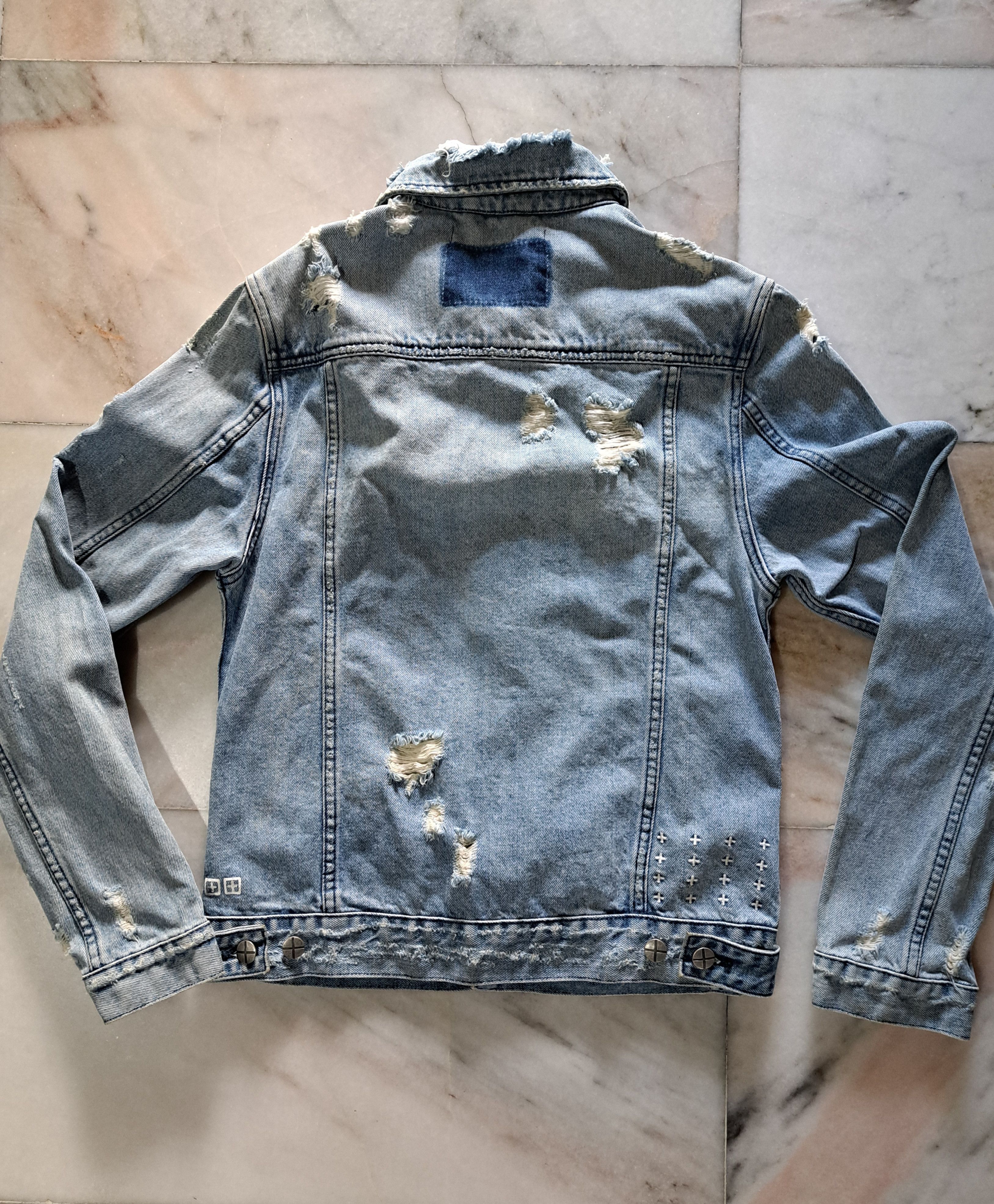 Ksubi Ksubi Henorix Blue Distressed Denim Jacket Size US S / EU 44-46 / 1 - 3 Thumbnail