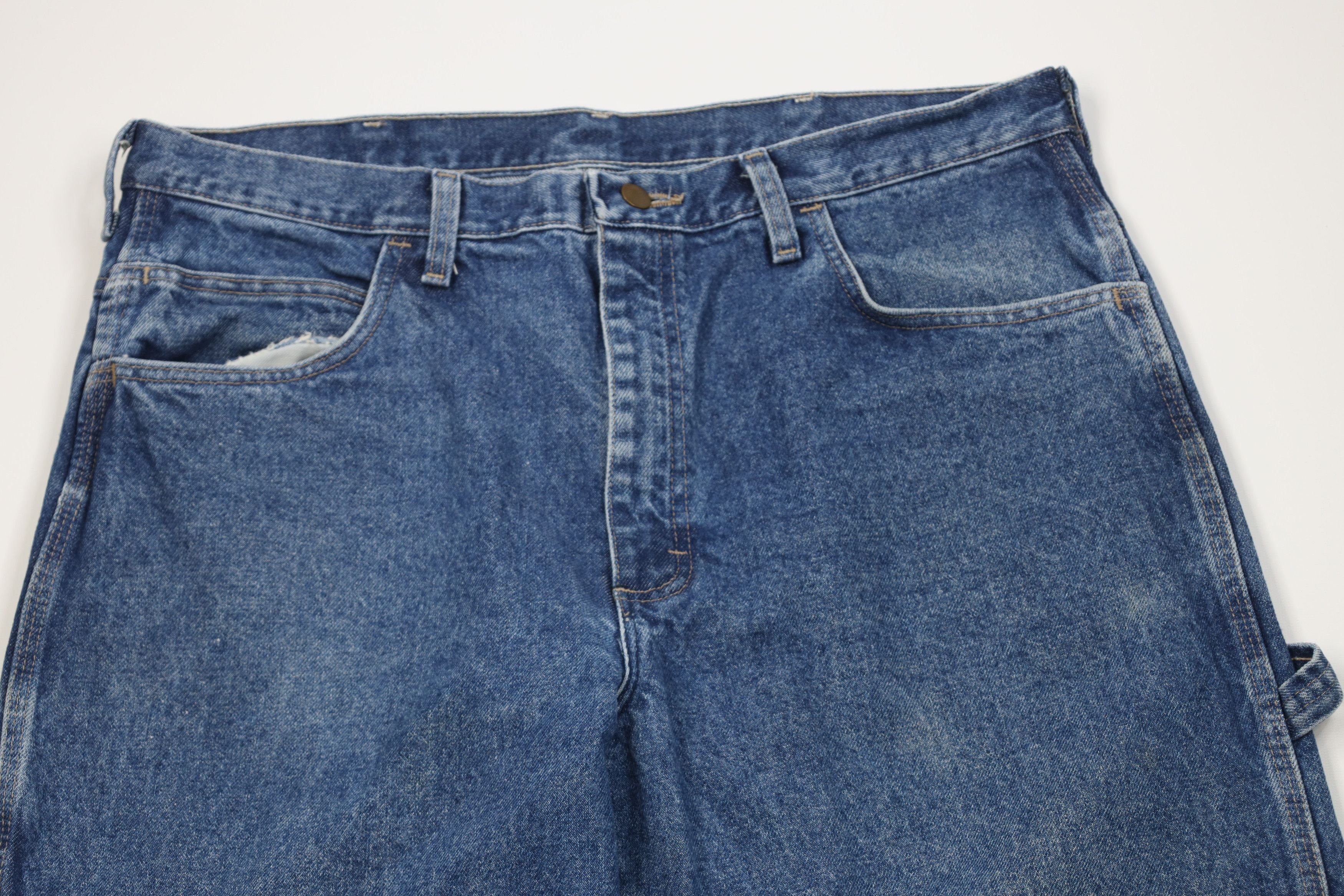 Vintage Bulwark FR Fire Flame Resistant Wide Leg Denim Jeans Size US 38 / EU 54 - 2 Thumbnail