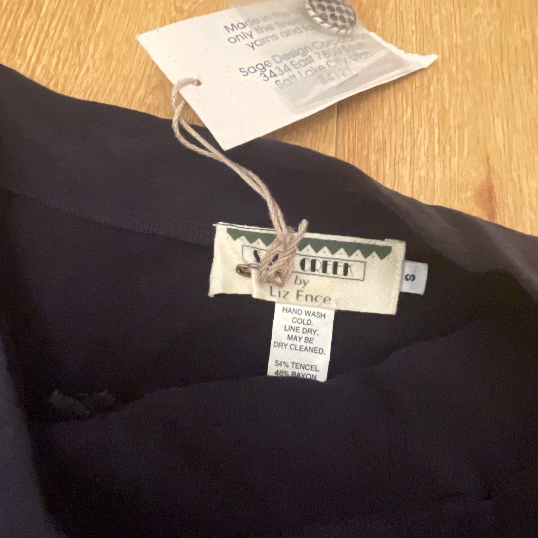 Vintage VINTAGE Sage Creek Liz Ence Maxi Skirt Womens Small Navy Silver Button Front NWT Size 28" / US 6 / IT 42 - 7 Thumbnail