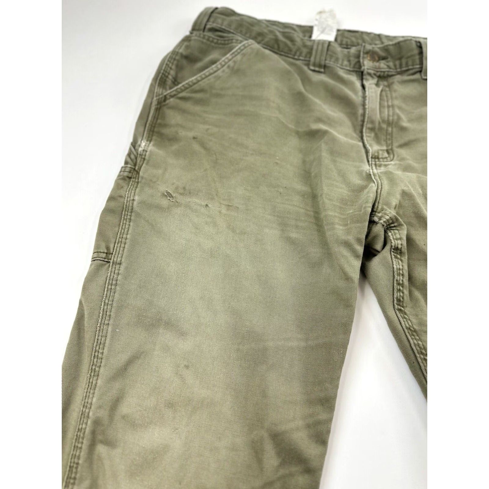 Carhartt Carhartt Green Carpenter Pants Men's 36x28 Relaxed Fit Cotton Canvas USA Size US 36 / EU 52 - 4 Thumbnail