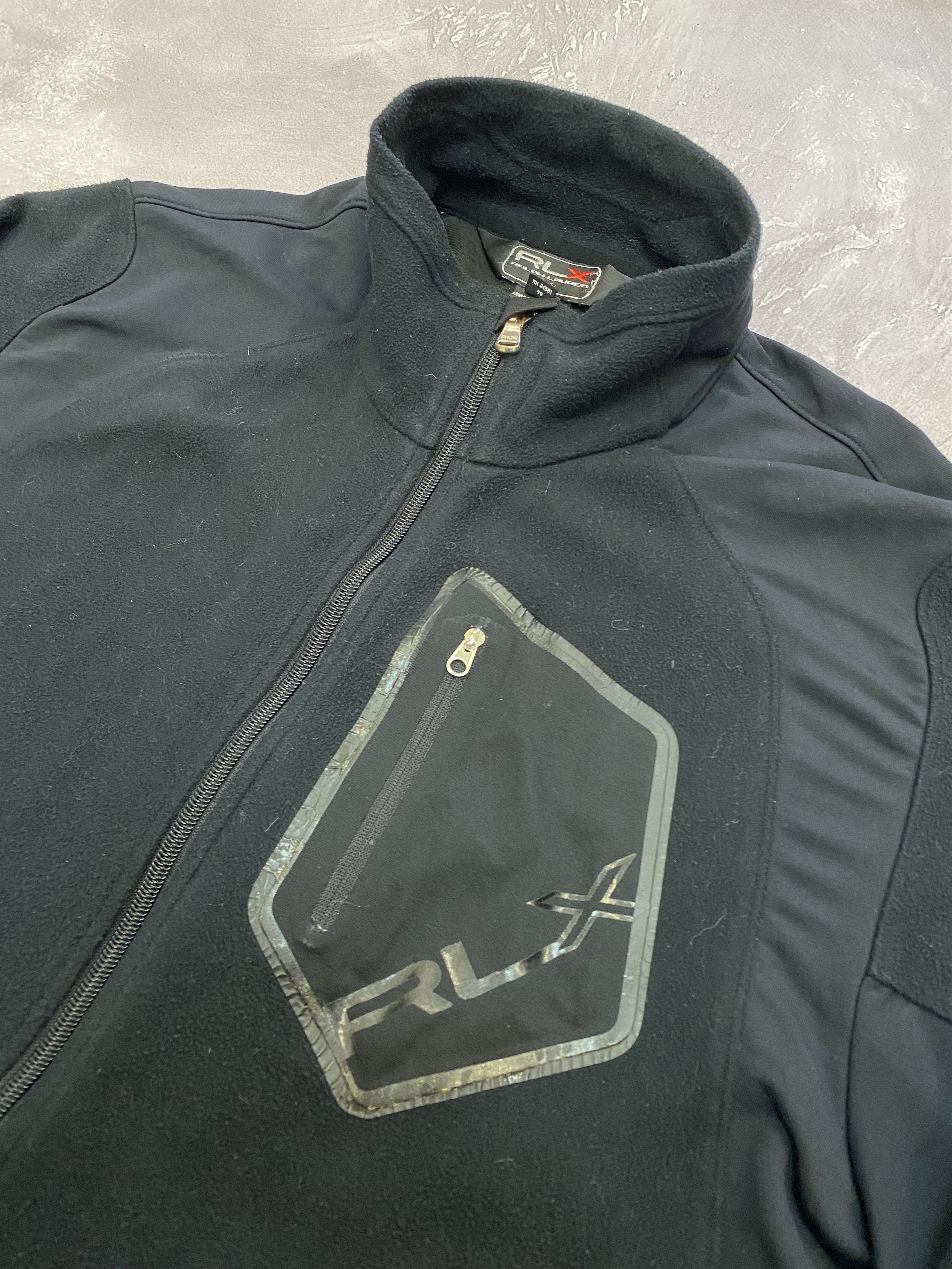 Ralph Lauren × Vintage Vintage RLX Zip Up Ninja Fleece Size US L / EU 52-54 / 3 - 3 Thumbnail